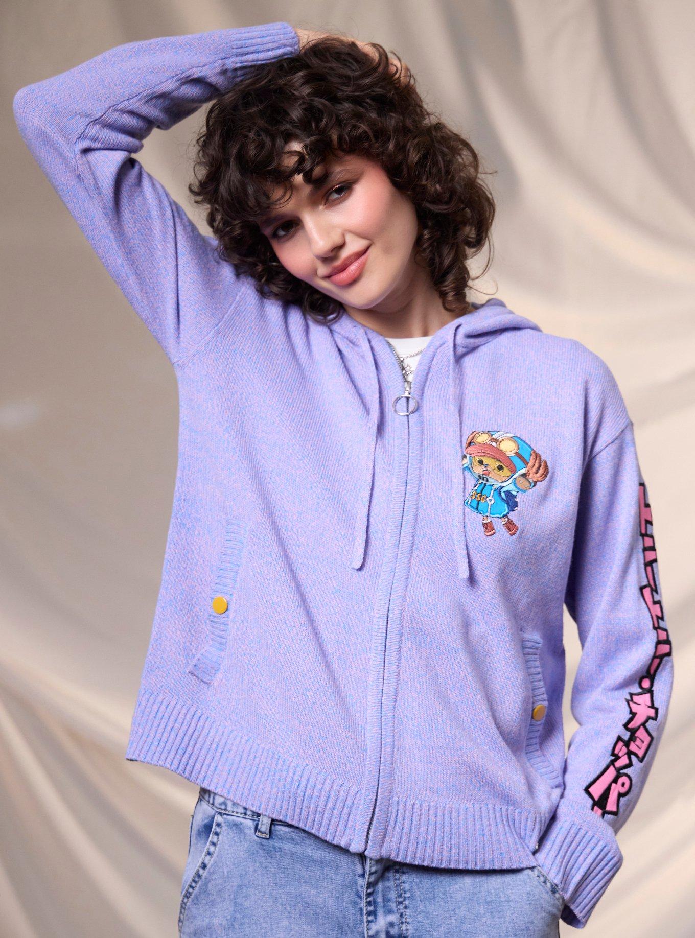 One Piece Chopper Egghead Marled Knit Girls Hoodie | Hot Topic