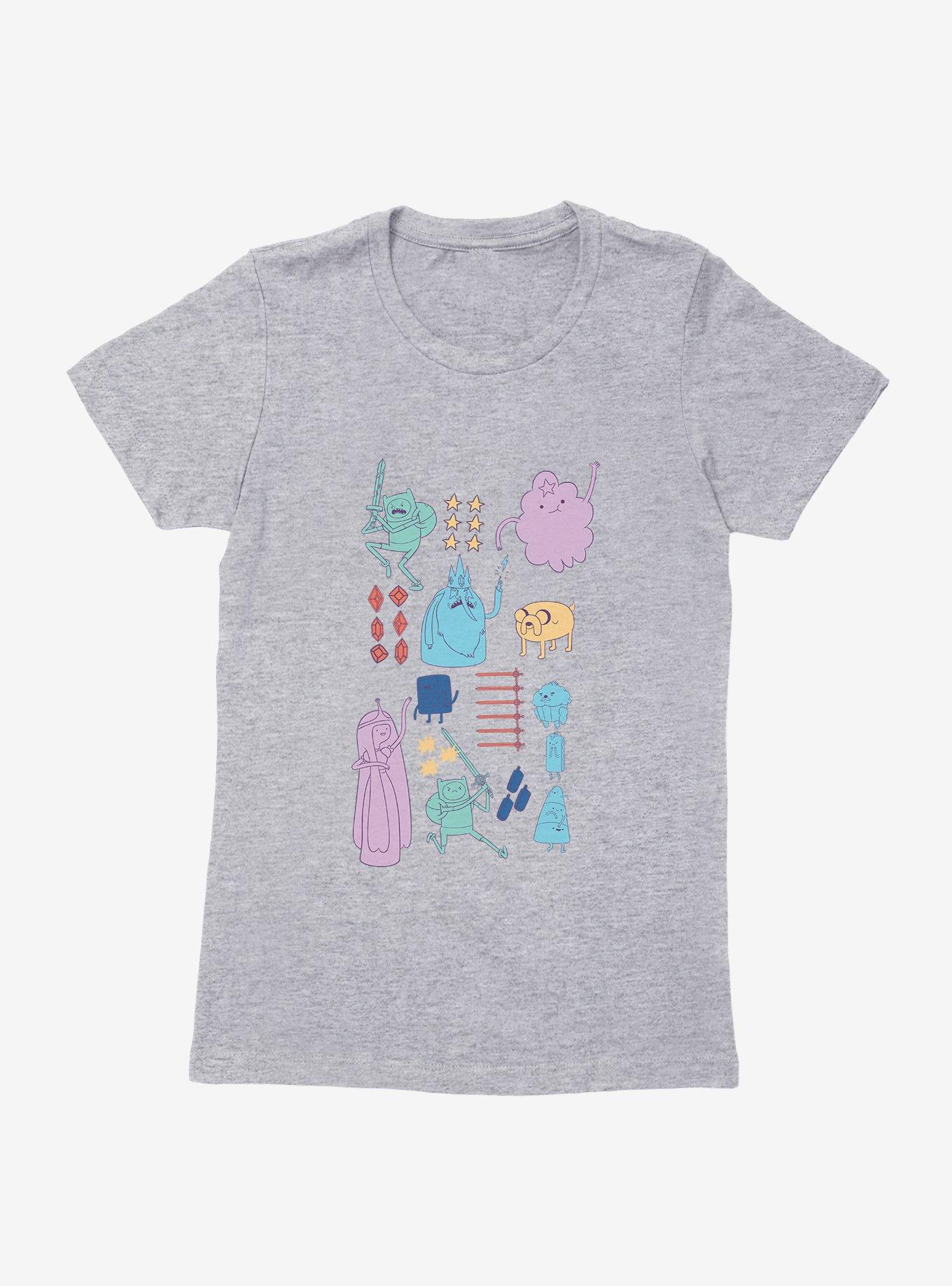 Adventure Time Characters Action Womens T-Shirt,All Products : American Fashion Style Bags On Sale