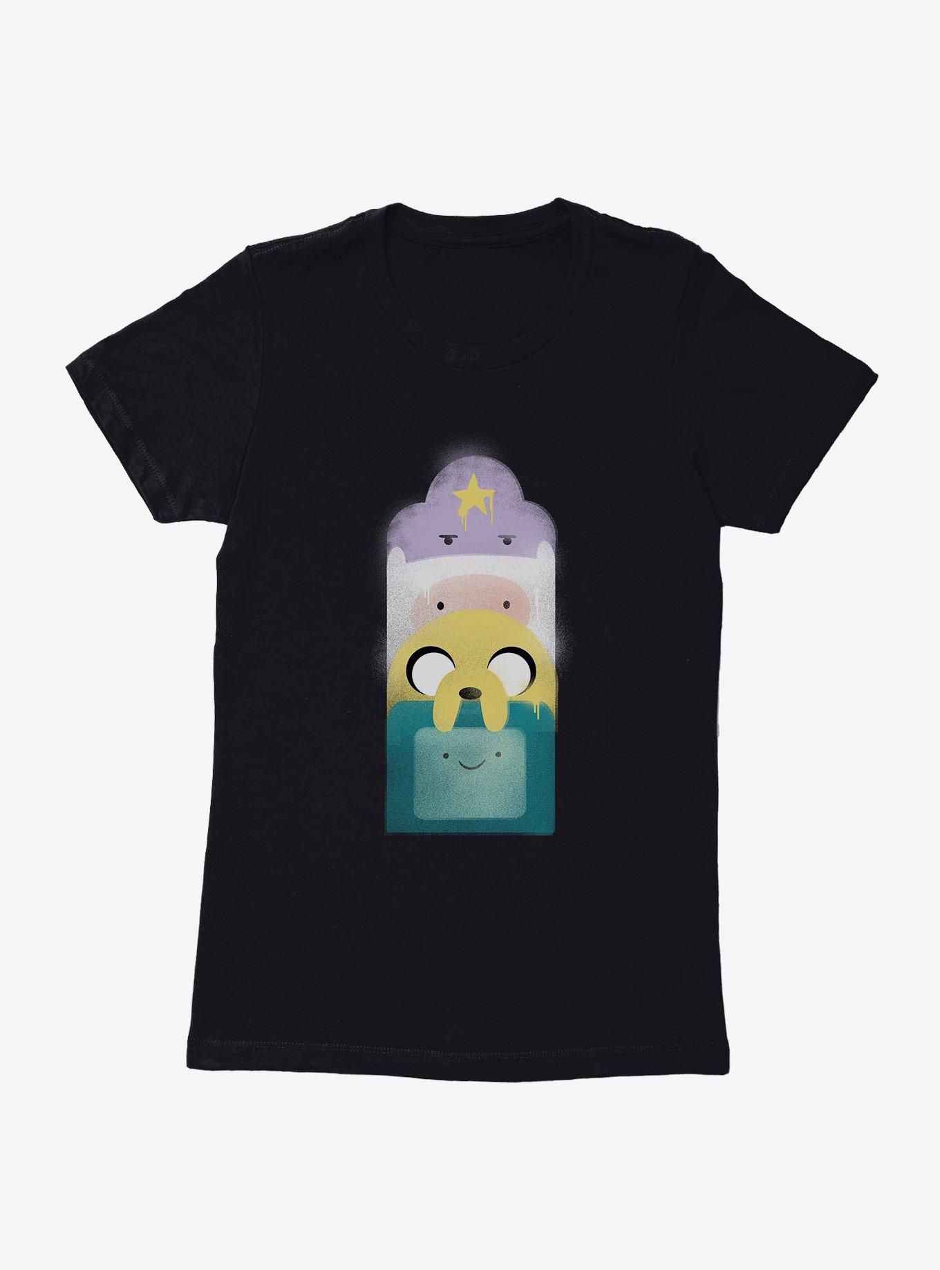 Adventure Time Characters Stack Womens T-Shirt,All Products : American Fashion Style Bags On Sale
