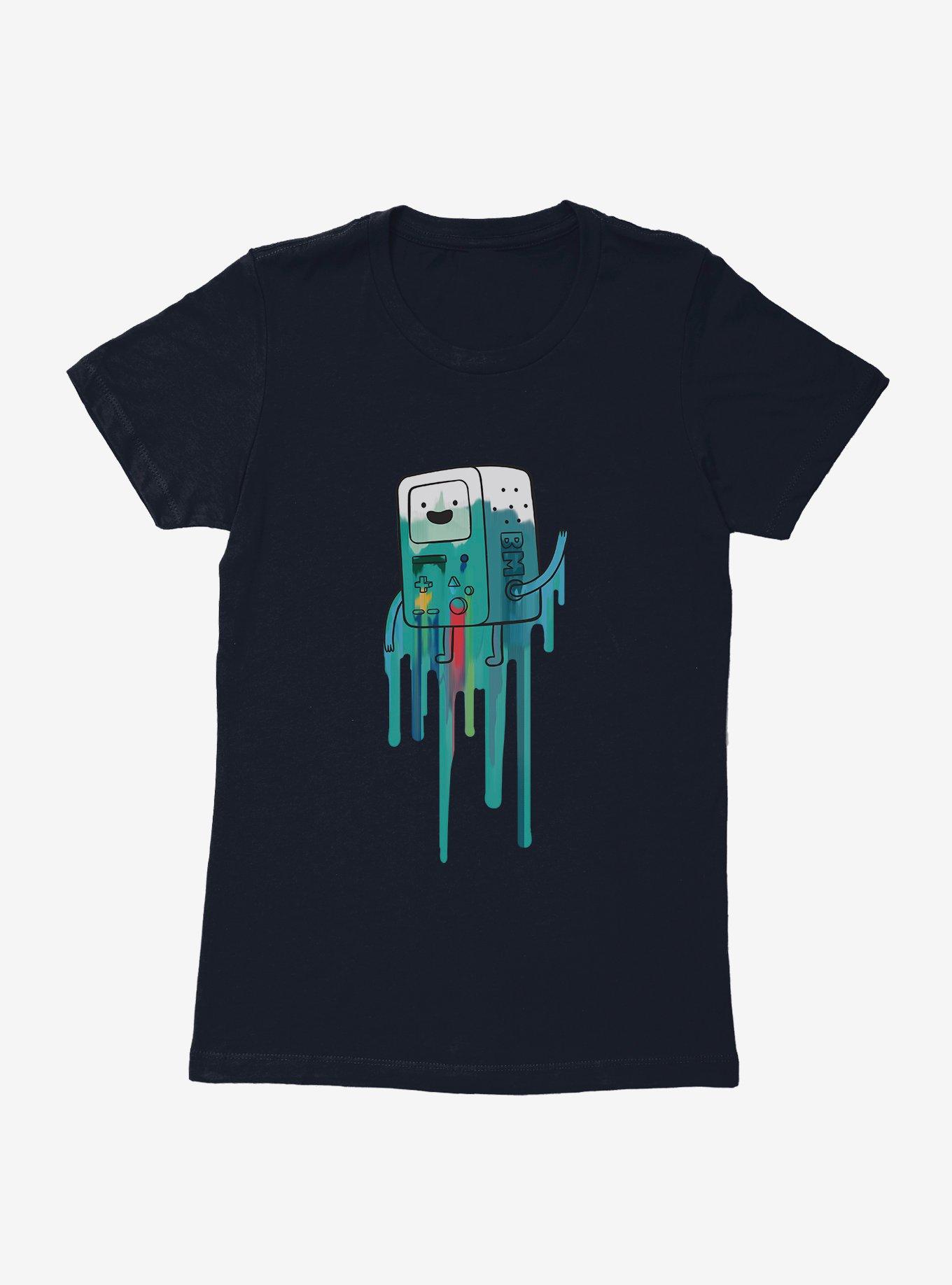 Adventure Time BMO Paint Drip Womens T-Shirt,All Products : American Fashion Style Bags On Sale