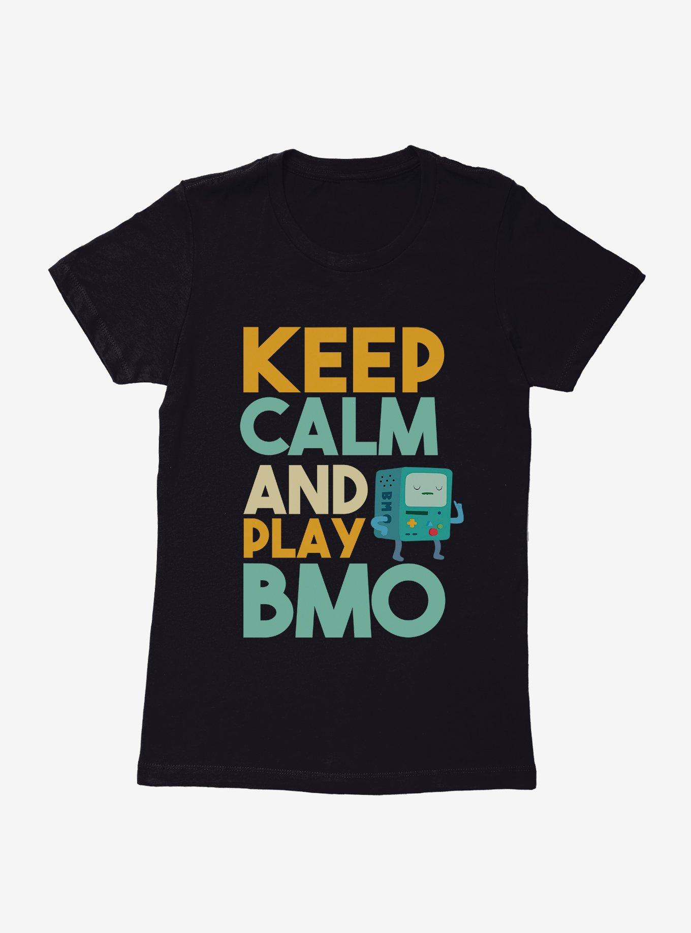 Adventure Time Keep Calm And Play BMO Womens T-Shirt,All Products : American Fashion Style Bags On Sale
