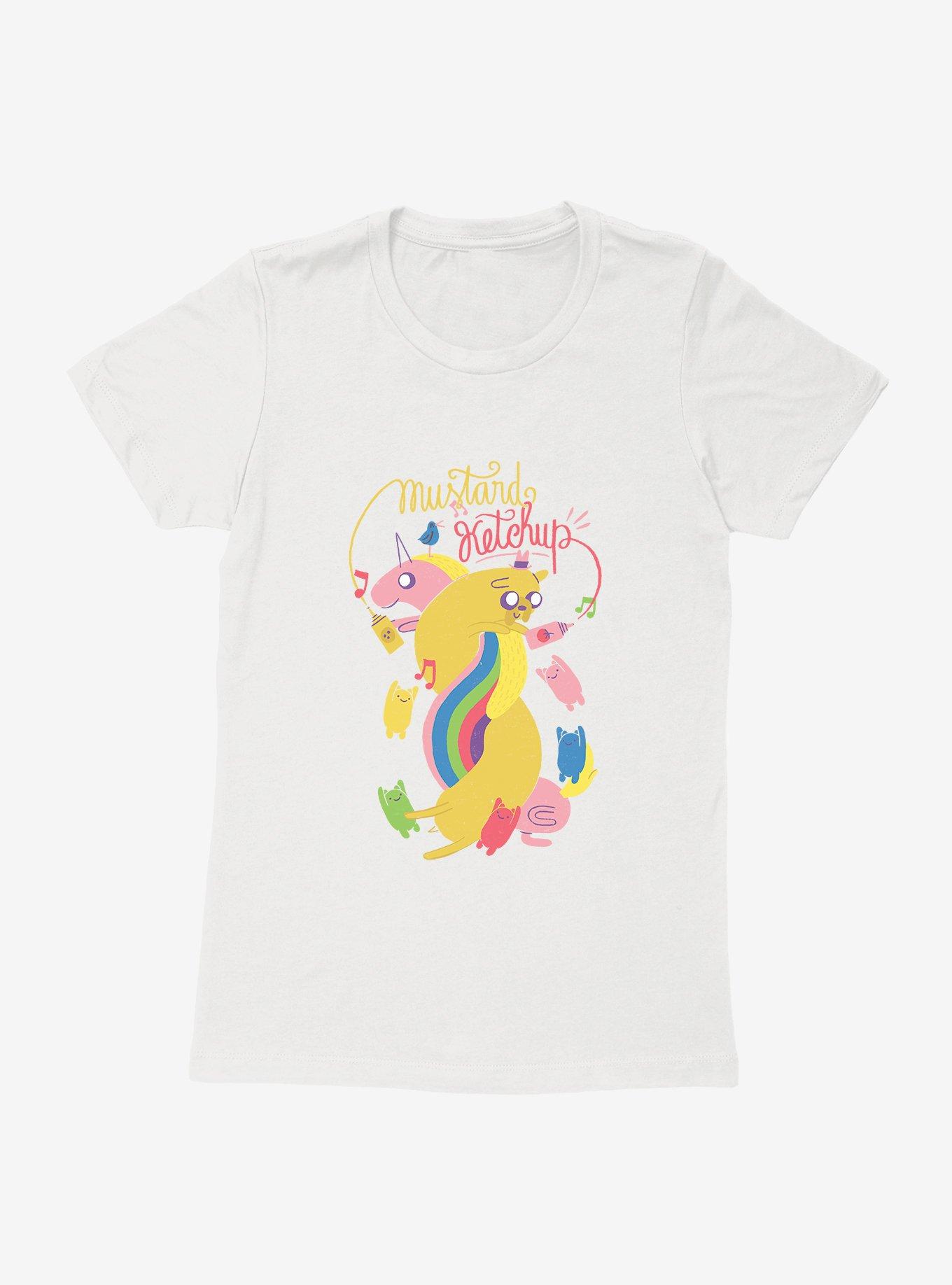 Adventure Time Mustard And Ketchup Womens T-Shirt,All Products : American Fashion Style Bags On Sale