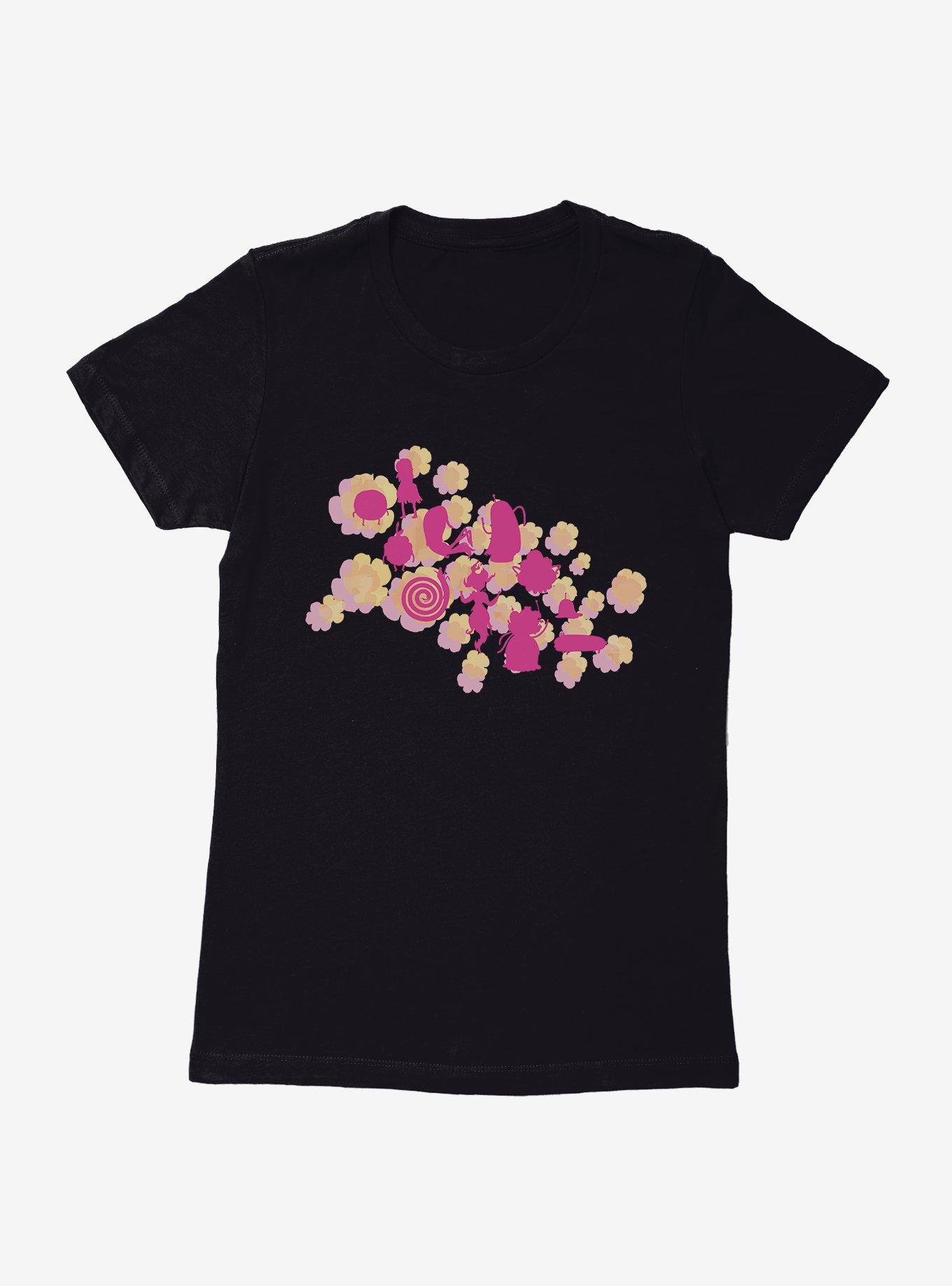 Adventure Time Silhouette Flowers Womens T-Shirt,All Products : American Fashion Style Bags On Sale