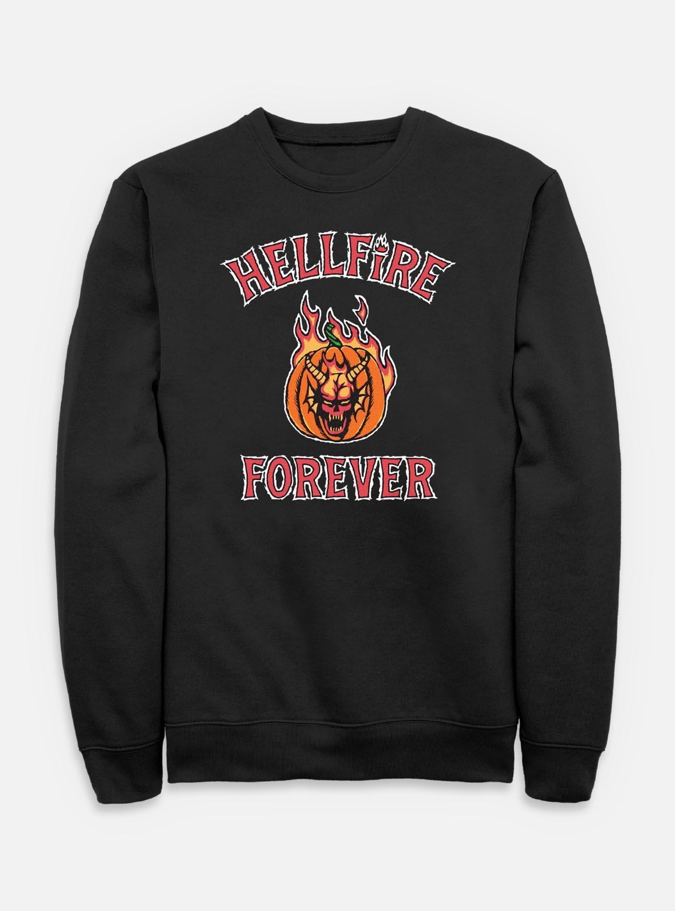 Stranger Things Hellfire Forever Pumpkin Sweatshirt, , hi-res