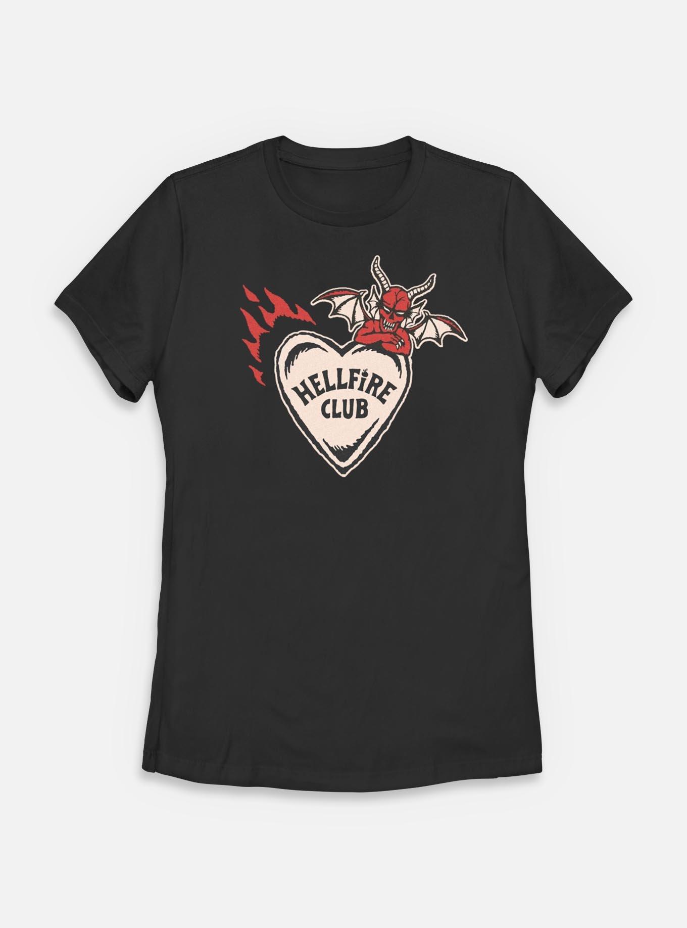Stranger Things Hellfire Club Devil Heart Womens T-Shirt, , hi-res