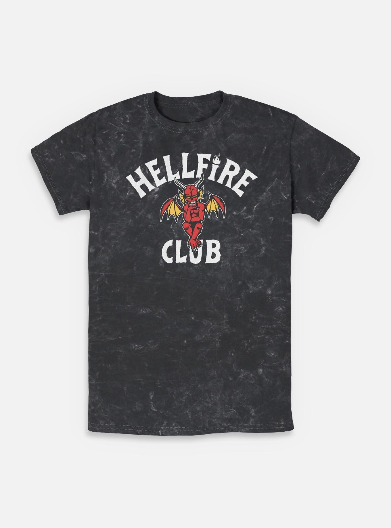 Stranger Things Hellfire Club Devil Frame Mineral Wash T-Shirt, , hi-res