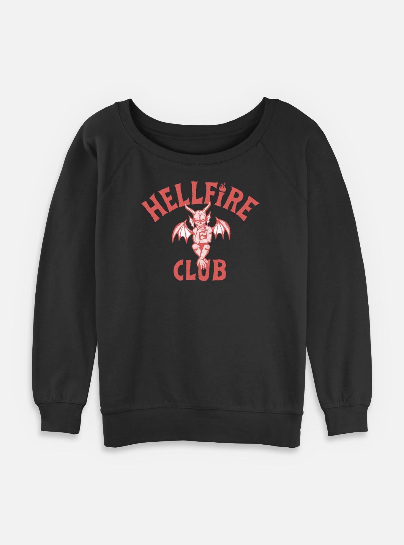 Stranger Things Hellfire Club Devil Frame Womens Slouchy Sweatshirt, , hi-res