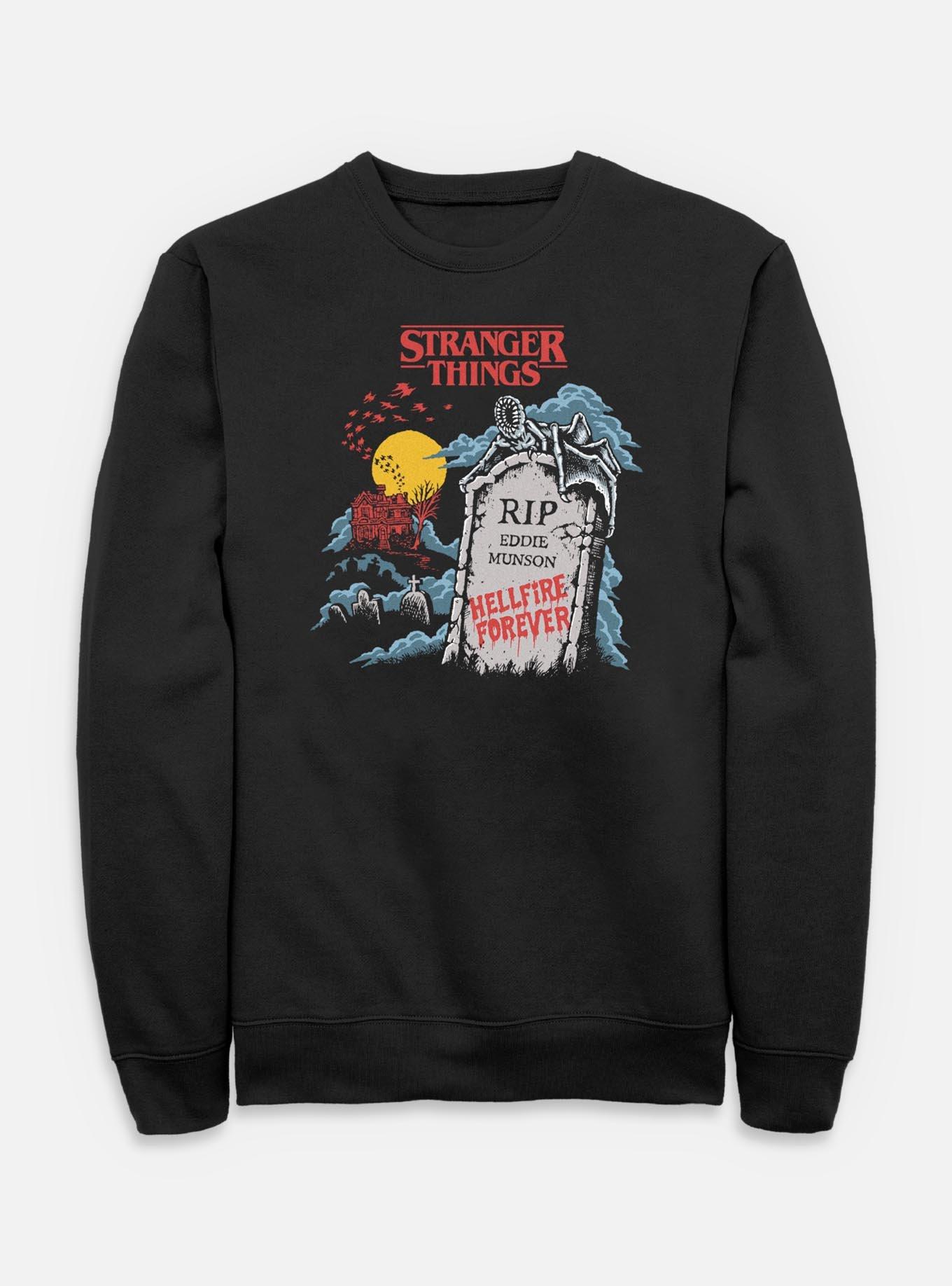 Stranger Things RIP Eddie Munson Hellfire Forever Sweatshirt, , hi-res