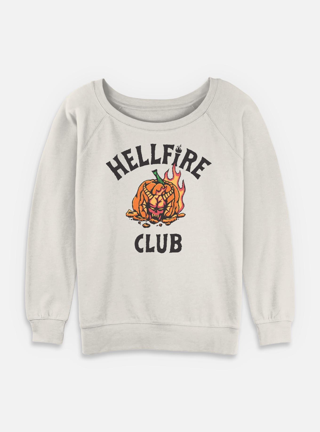 Stranger Things Hellfire Club Pumpkin Womens Slouchy Sweatshirt, , hi-res