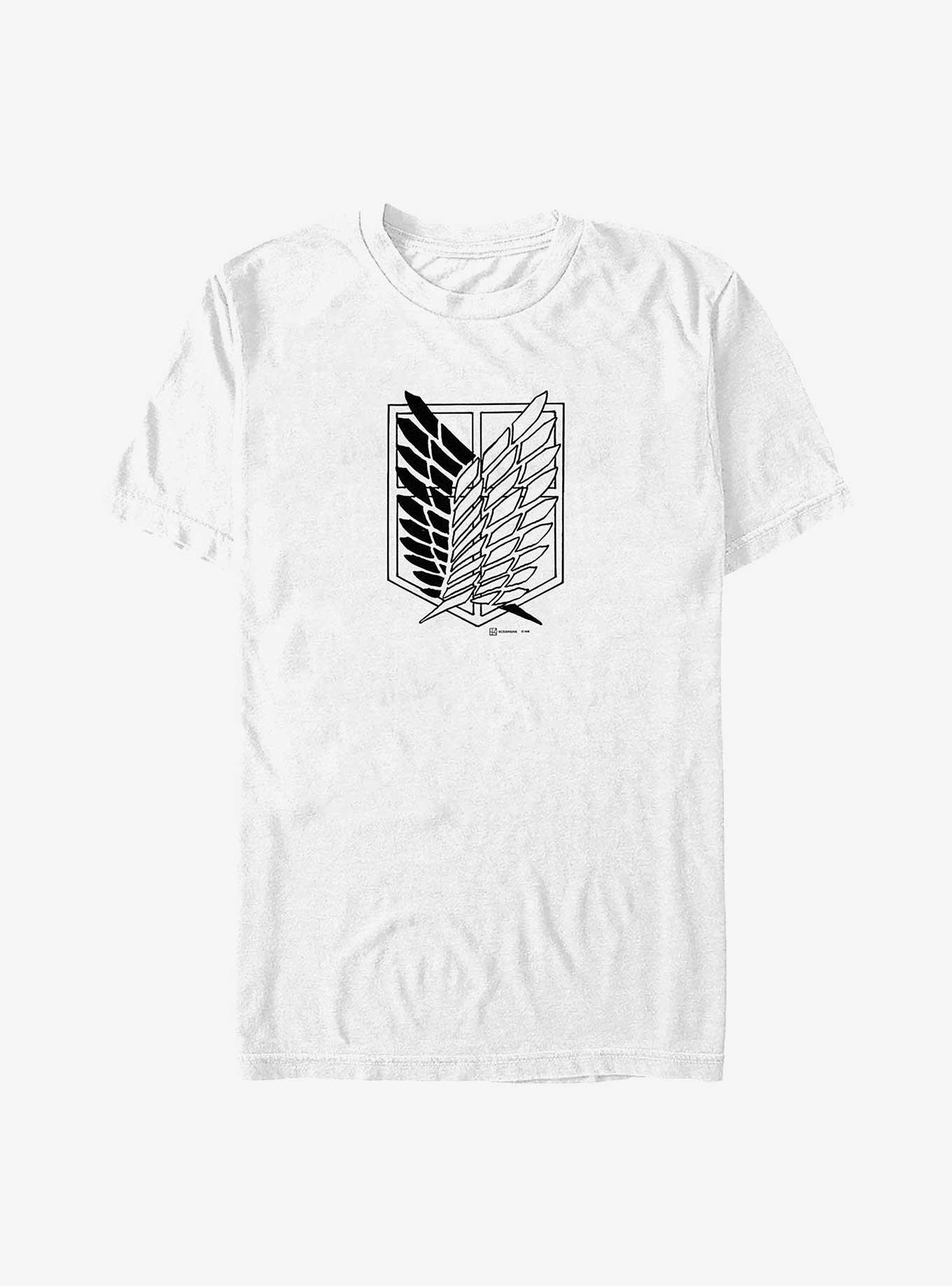 Attack on Titan Scout Regiment Wings of Freedom Big & Tall T-Shirt,All Products : American Fashion Style Bags On Sale