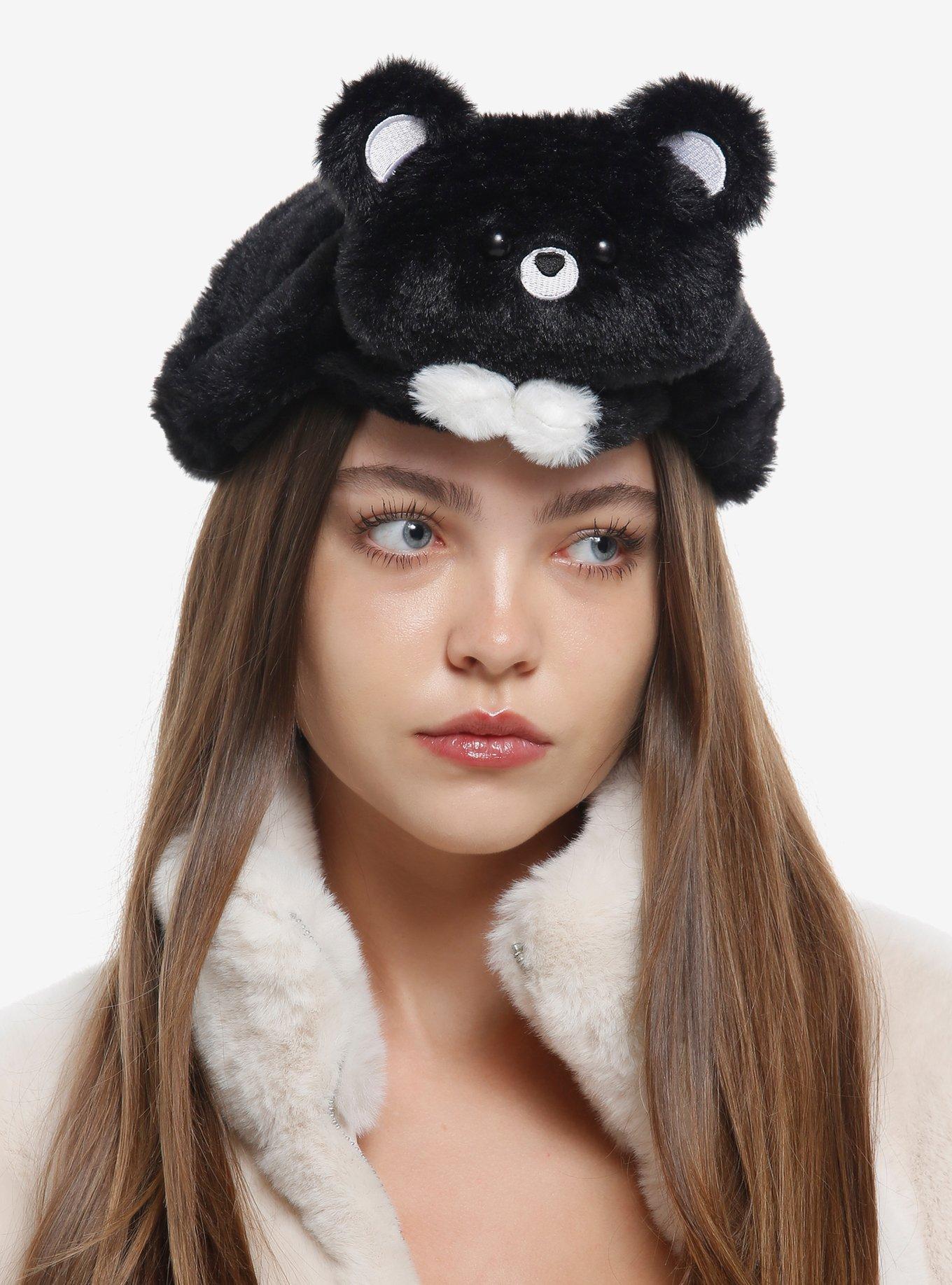 Black Bear Plush Beret | Hot Topic