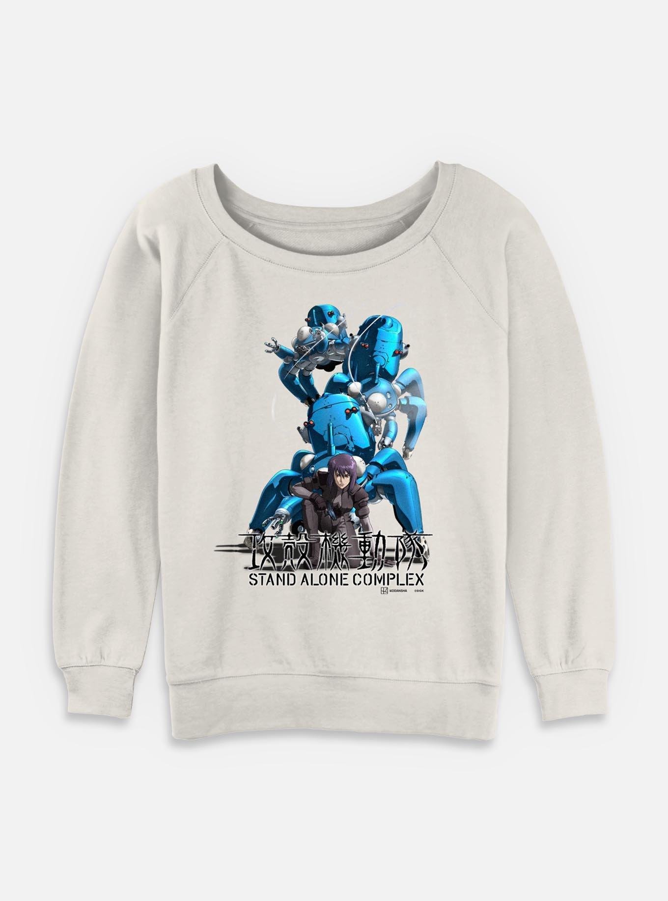 Ghost in the Shell Motoko With Tachikomas Womens Slouchy Sweatshirt, , hi-res