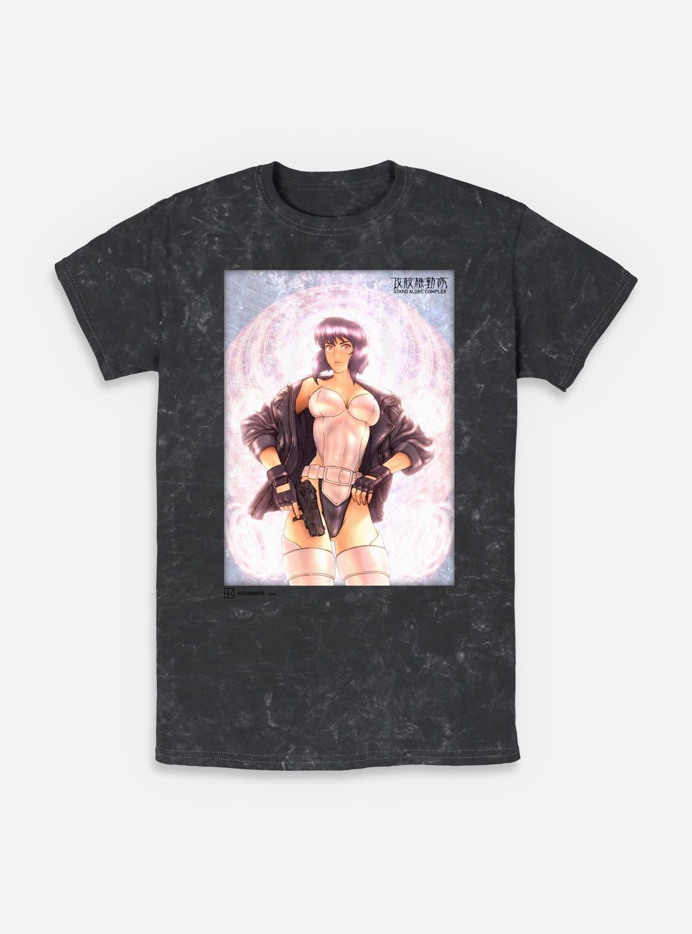 Ghost in the Shell Motoko Shining Mineral Wash T-Shirt,New Products : American Fashion Style Bags On Sale