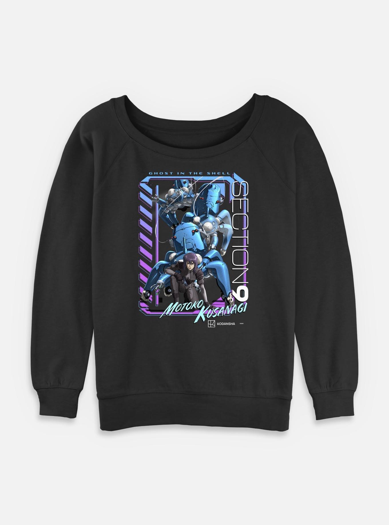 Ghost in the Shell Digi Framed Womens Slouchy Sweatshirt,New Products : American Fashion Style Bags On Sale
