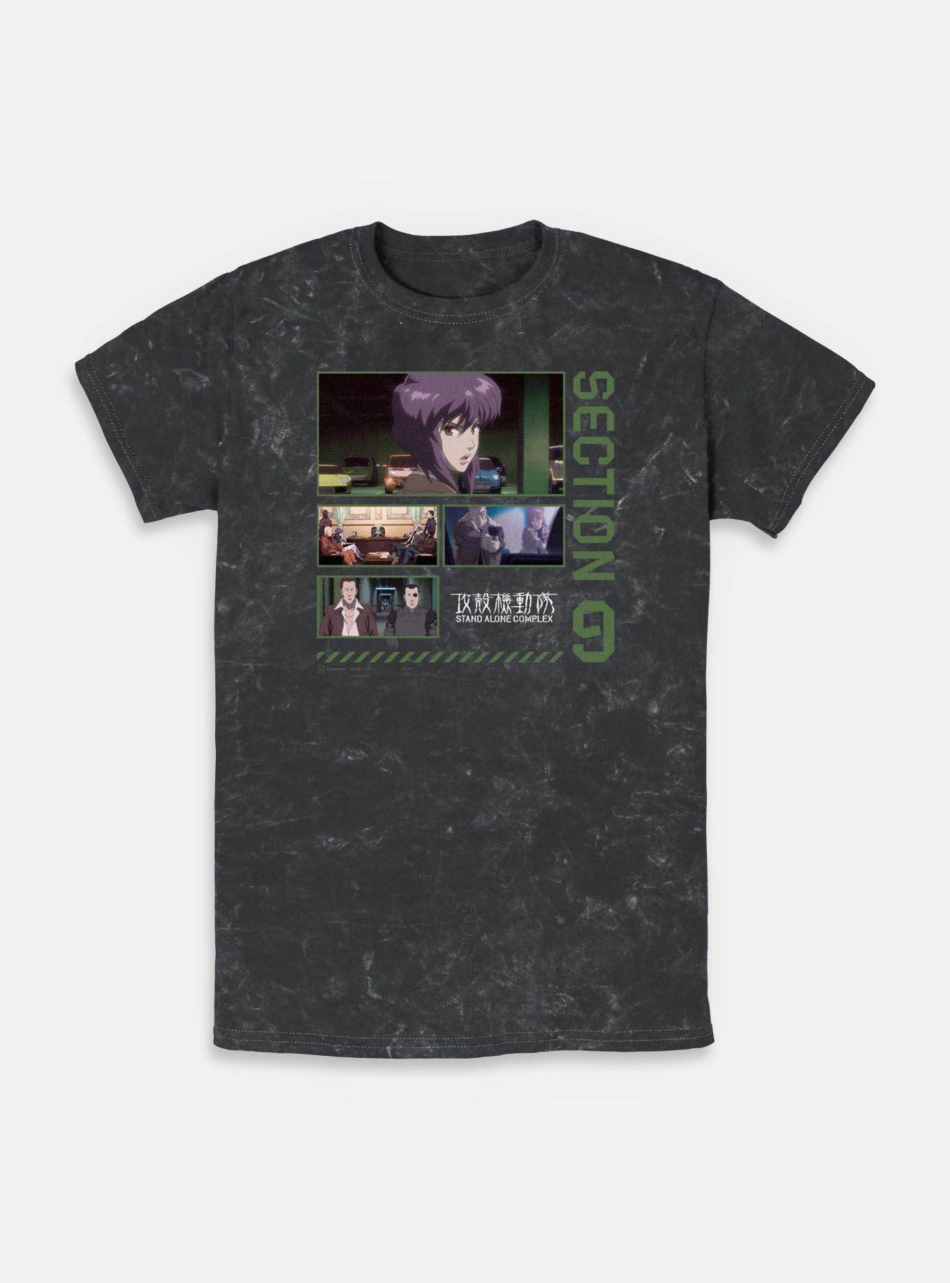 Ghost in the Shell Section 9 Collage Mineral Wash T-Shirt,New Products : American Fashion Style Bags On Sale