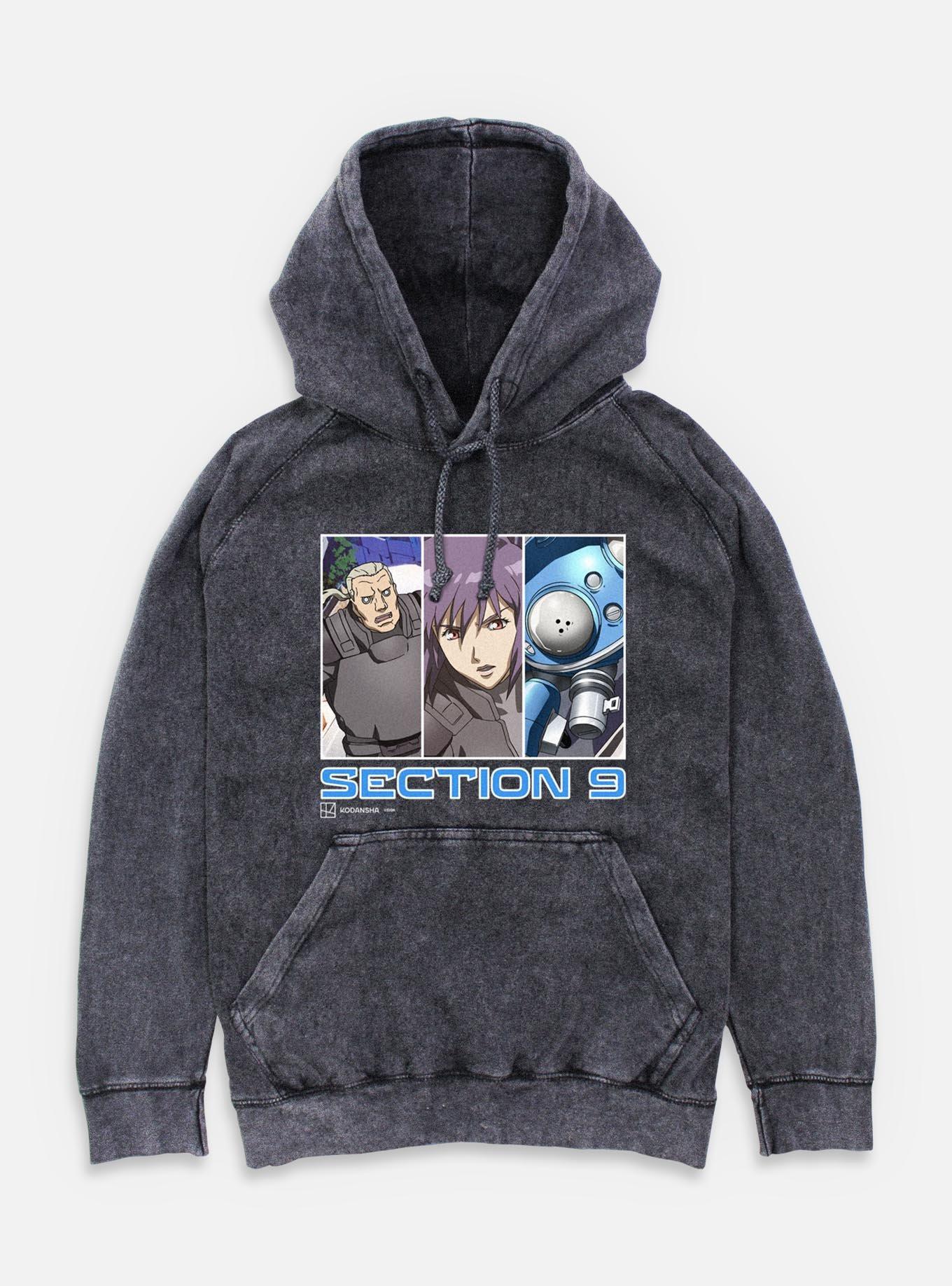 Ghost in The Shell Section 9 Team Mineral Wash Hoodie,New Products : American Fashion Style Bags On Sale