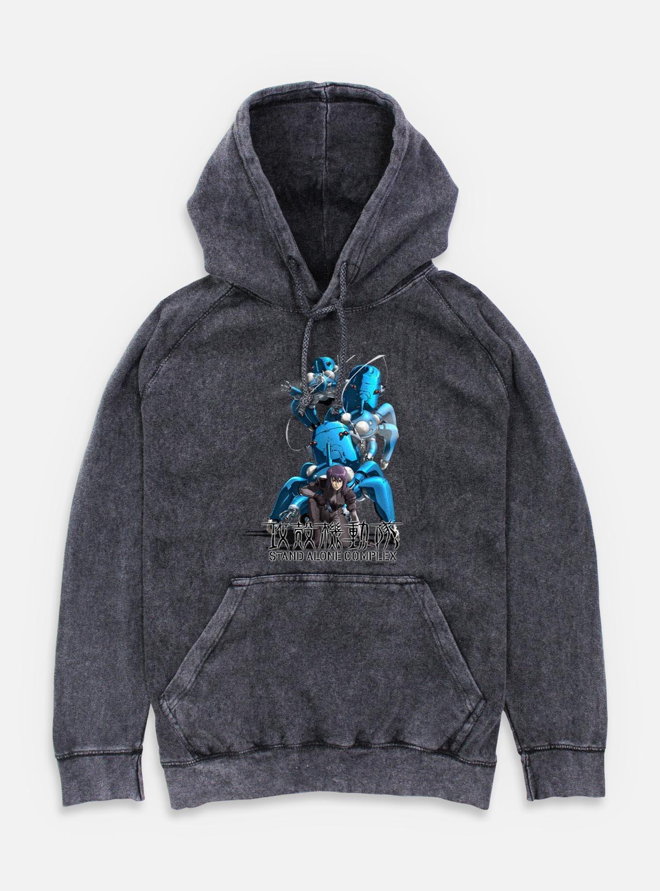 Ghost in the Shell Motoko With Tachikomas Mineral Wash Hoodie, , hi-res