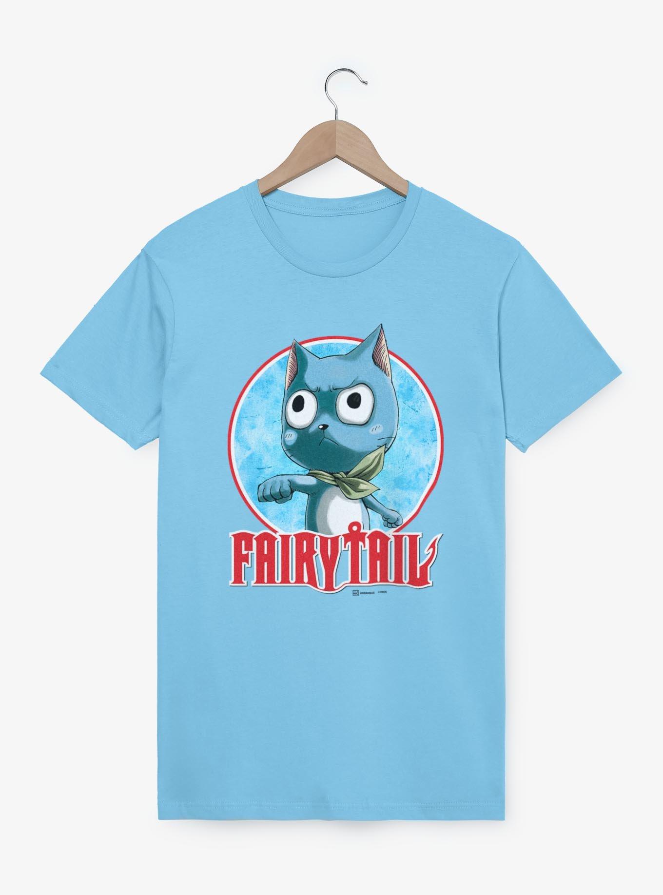 Fairy Tail Happy Lockup T-Shirt, LT BLUE, hi-res