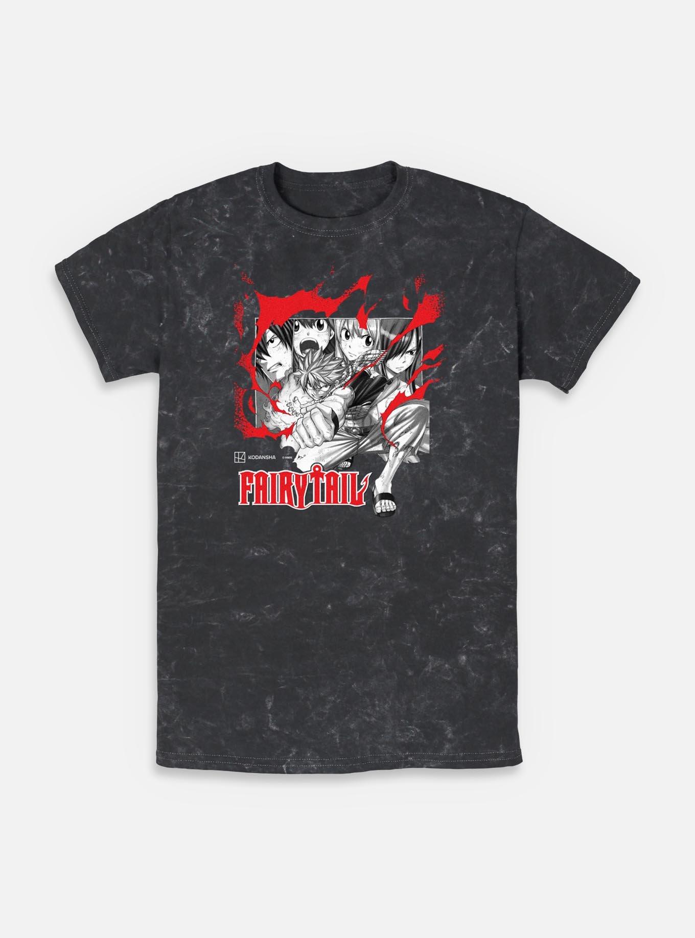 Fairy Tail Blaze Mineral Wash T-Shirt, BLACK, hi-res