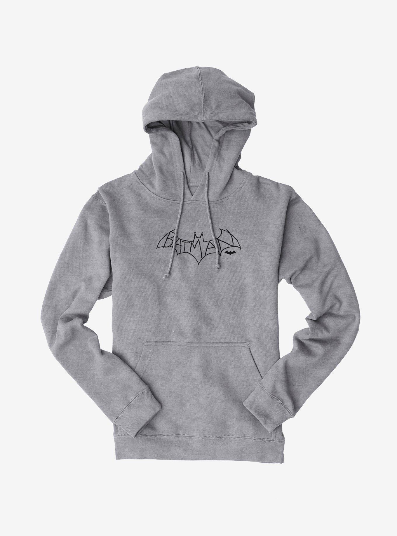 DC Comics Batman Logo Sketch Outline Hoodie,New Products : American Fashion Style Bags On Sale
