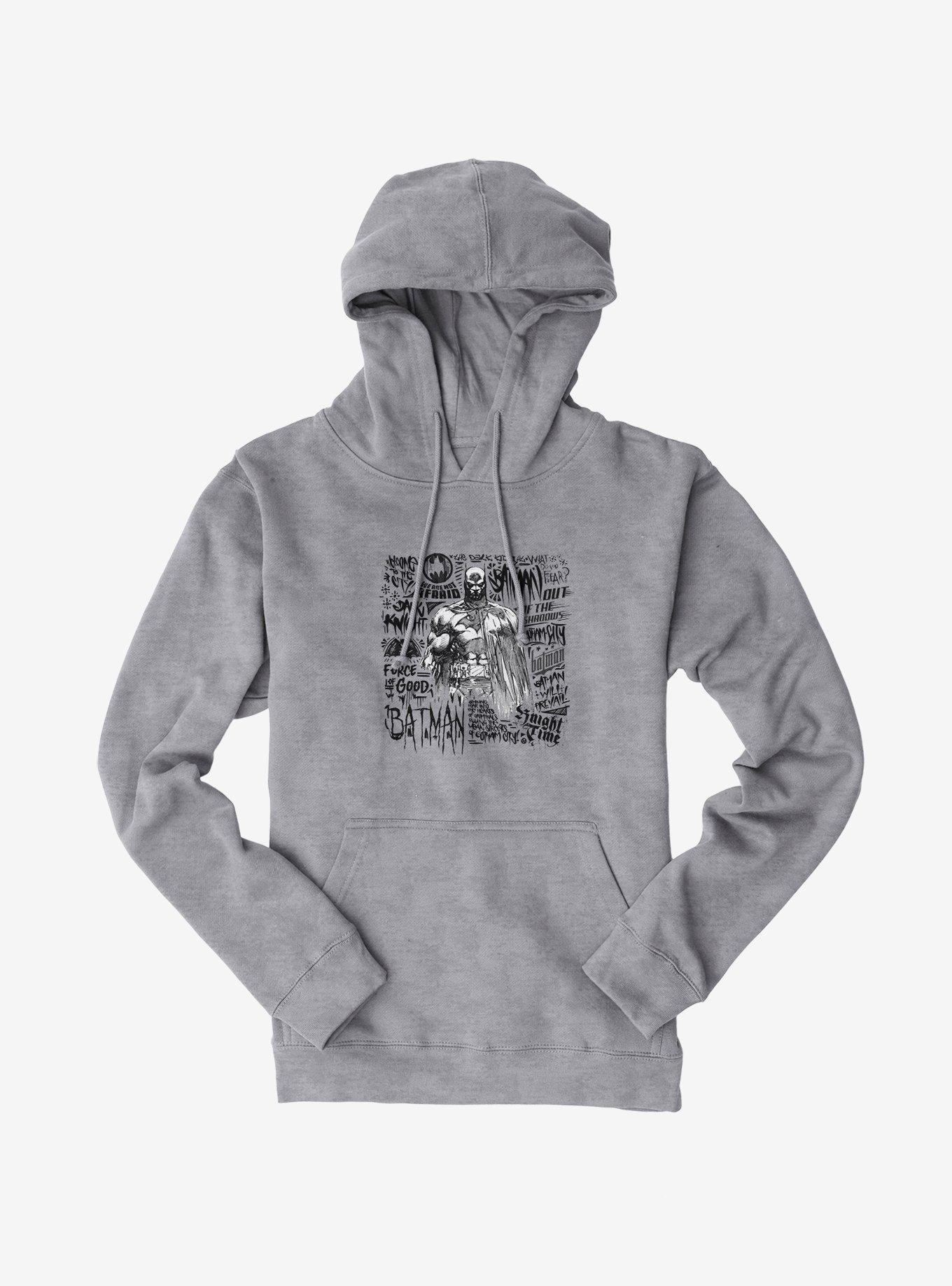 DC Comics Batman Graffiti Script Hoodie,New Products : American Fashion Style Bags On Sale