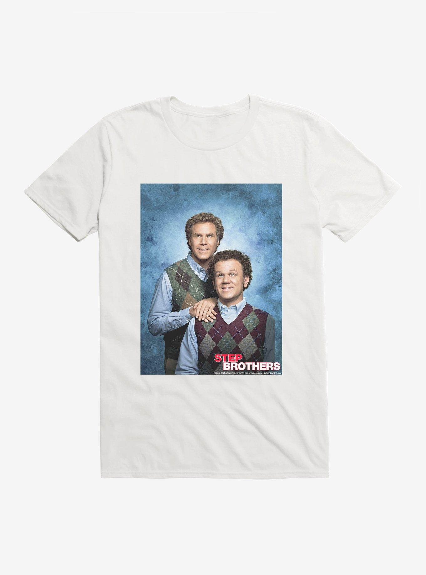 Step Brothers Portrait T-Shirt, WHITE, hi-res
