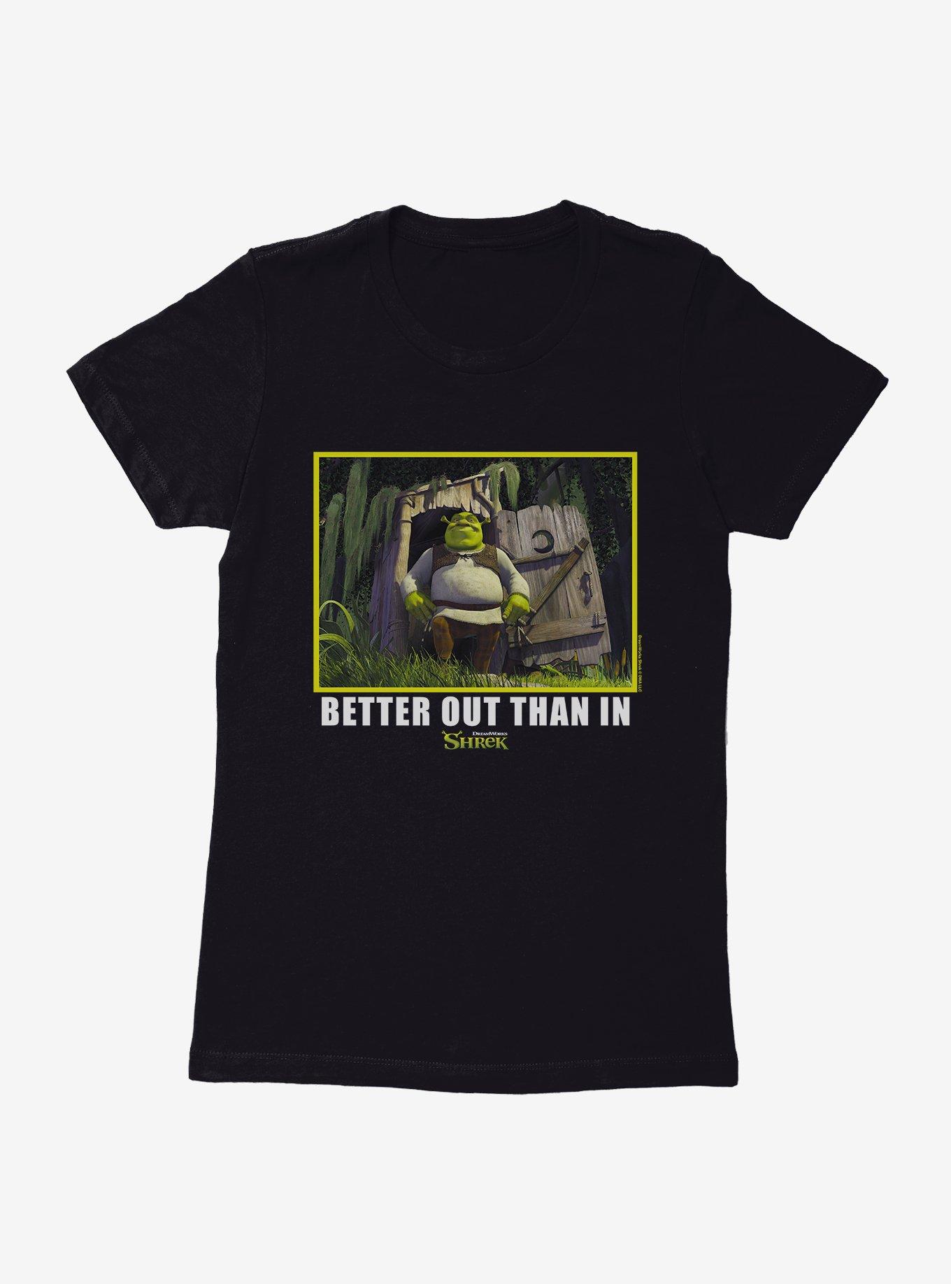 Shrek Better Out Than In Womens T-Shirt,New Products : American Fashion Style Bags On Sale