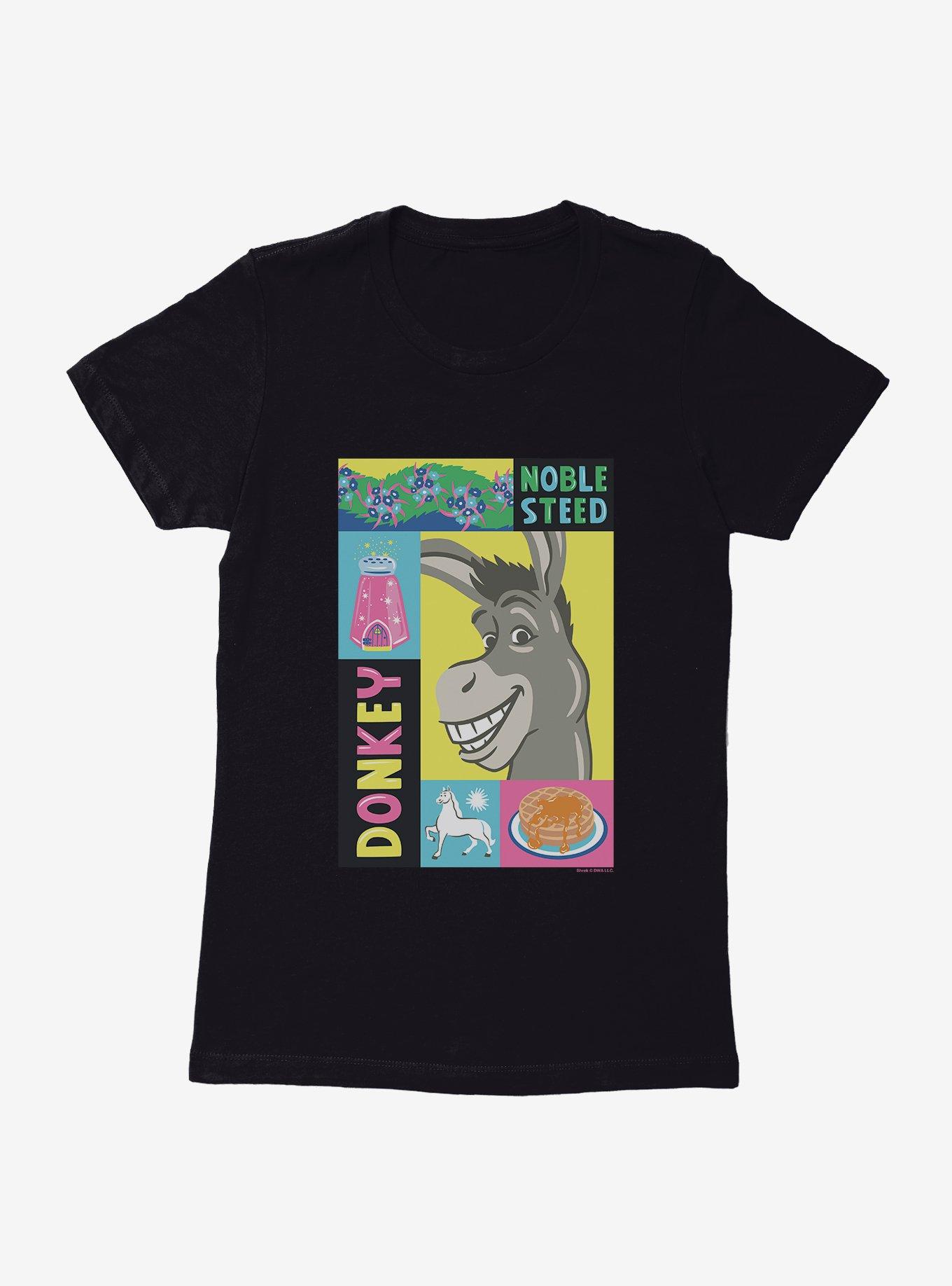 Shrek Donkey Noble Steed Womens T-Shirt,New Products : American Fashion Style Bags On Sale