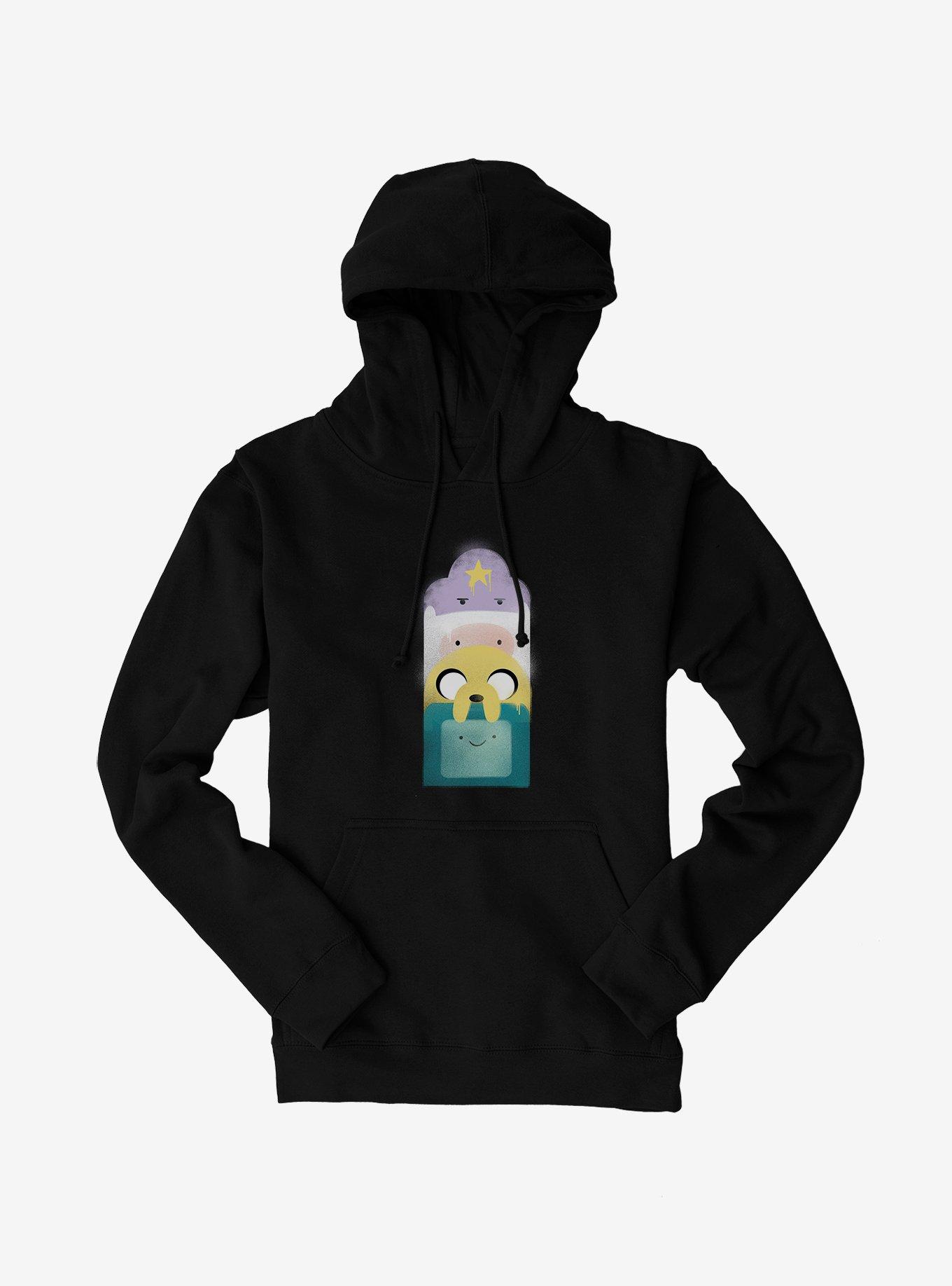 Adventure Time Characters Stack Hoodie,All Products : American Fashion Style Bags On Sale