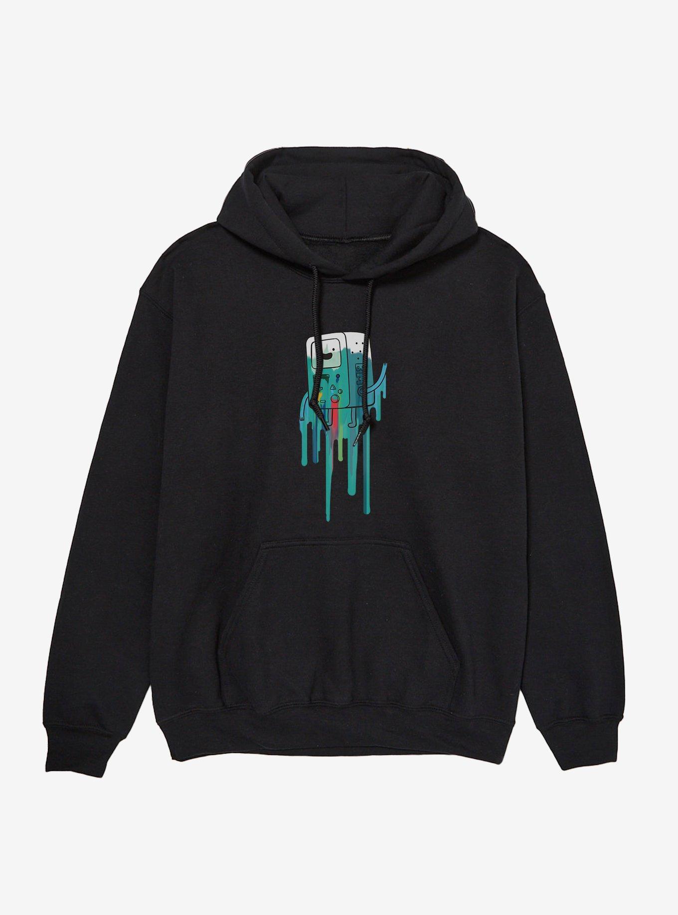 Adventure Time BMO Paint Drip Hoodie,All Products : American Fashion Style Bags On Sale