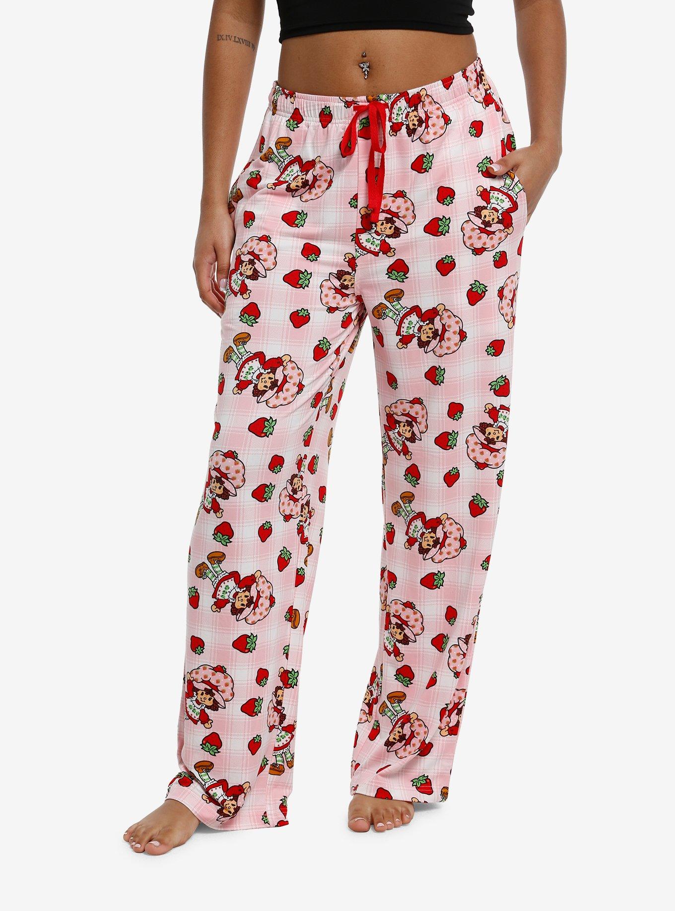 Strawberry Shortcake Pink Gingham Pajama Pants, , hi-res