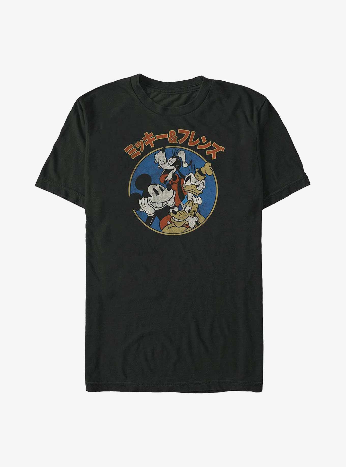 Disney Mickey Mouse & Friends Kanji Retro Big & Tall T-Shirt, BLACK, hi-res