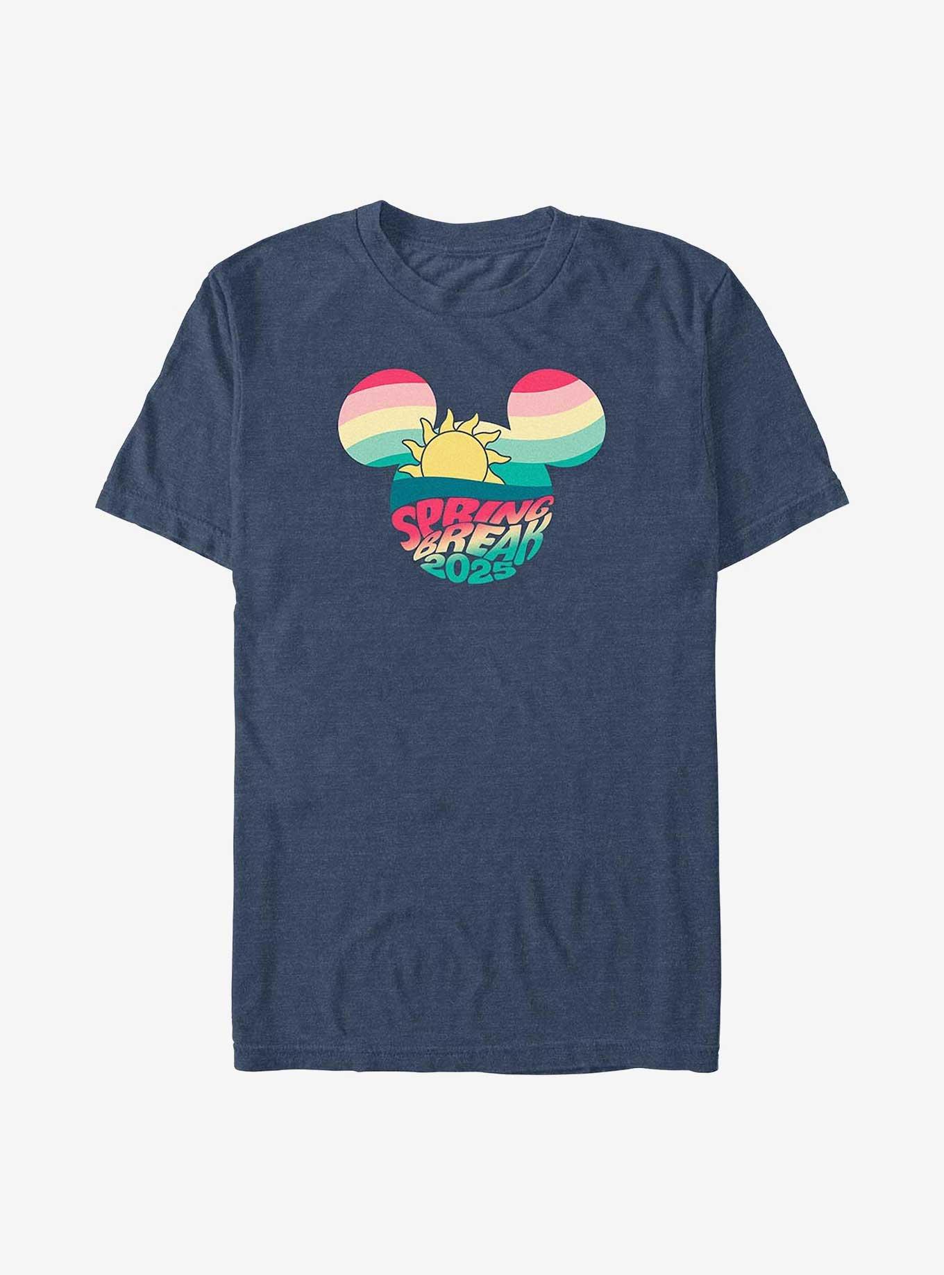 Disney Mickey Mouse Retro Spring Break 2025 Big & Tall T-Shirt, NAVY HTR, hi-res