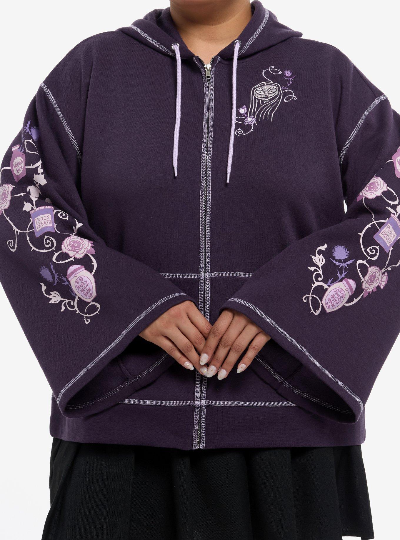 The Nightmare Before Christmas Sally Bell Sleeve Girls Hoodie Plus Size, , hi-res
