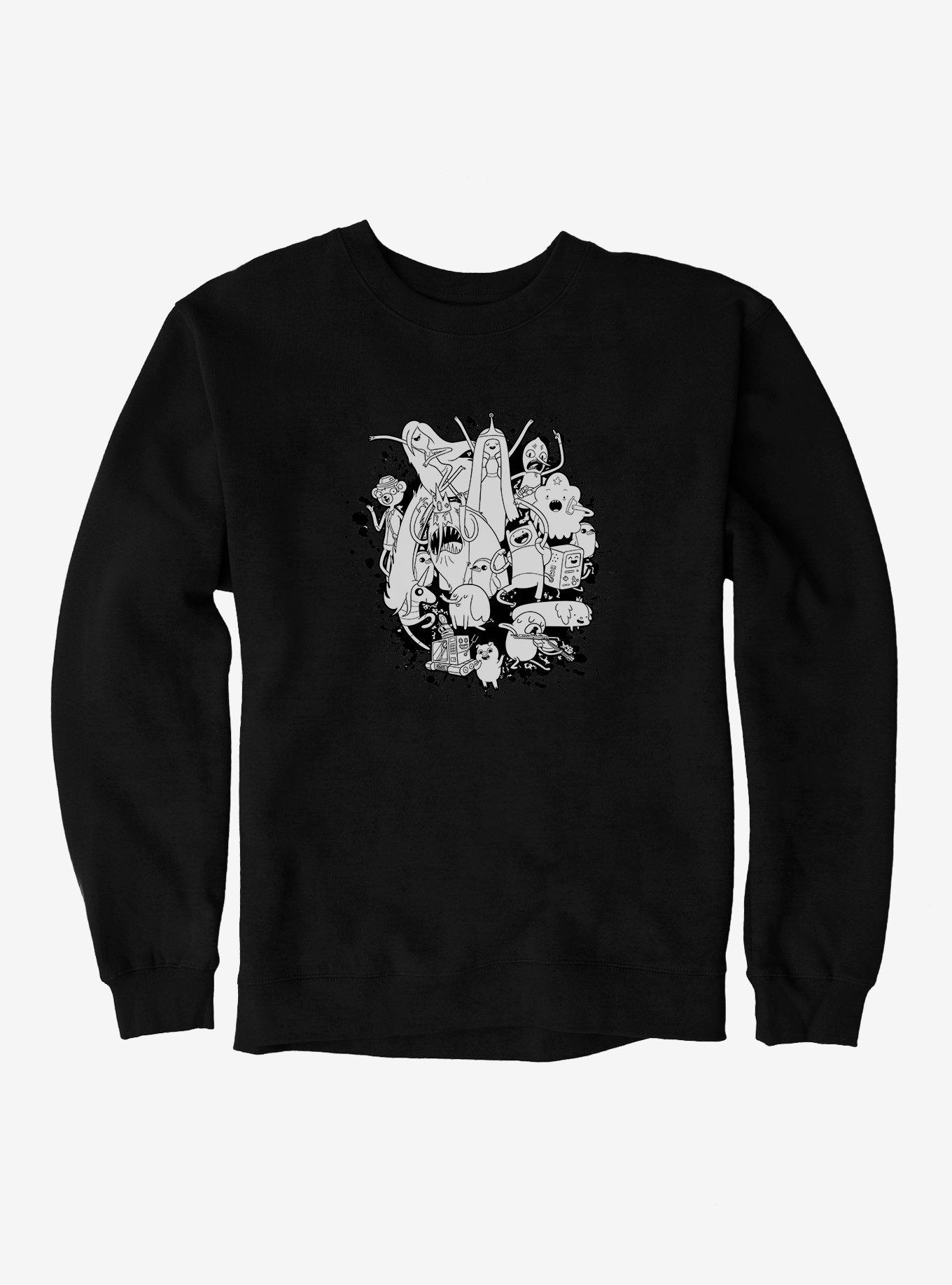Adventure Time Paint Splatter Group Sweatshirt,All Products : American Fashion Style Bags On Sale