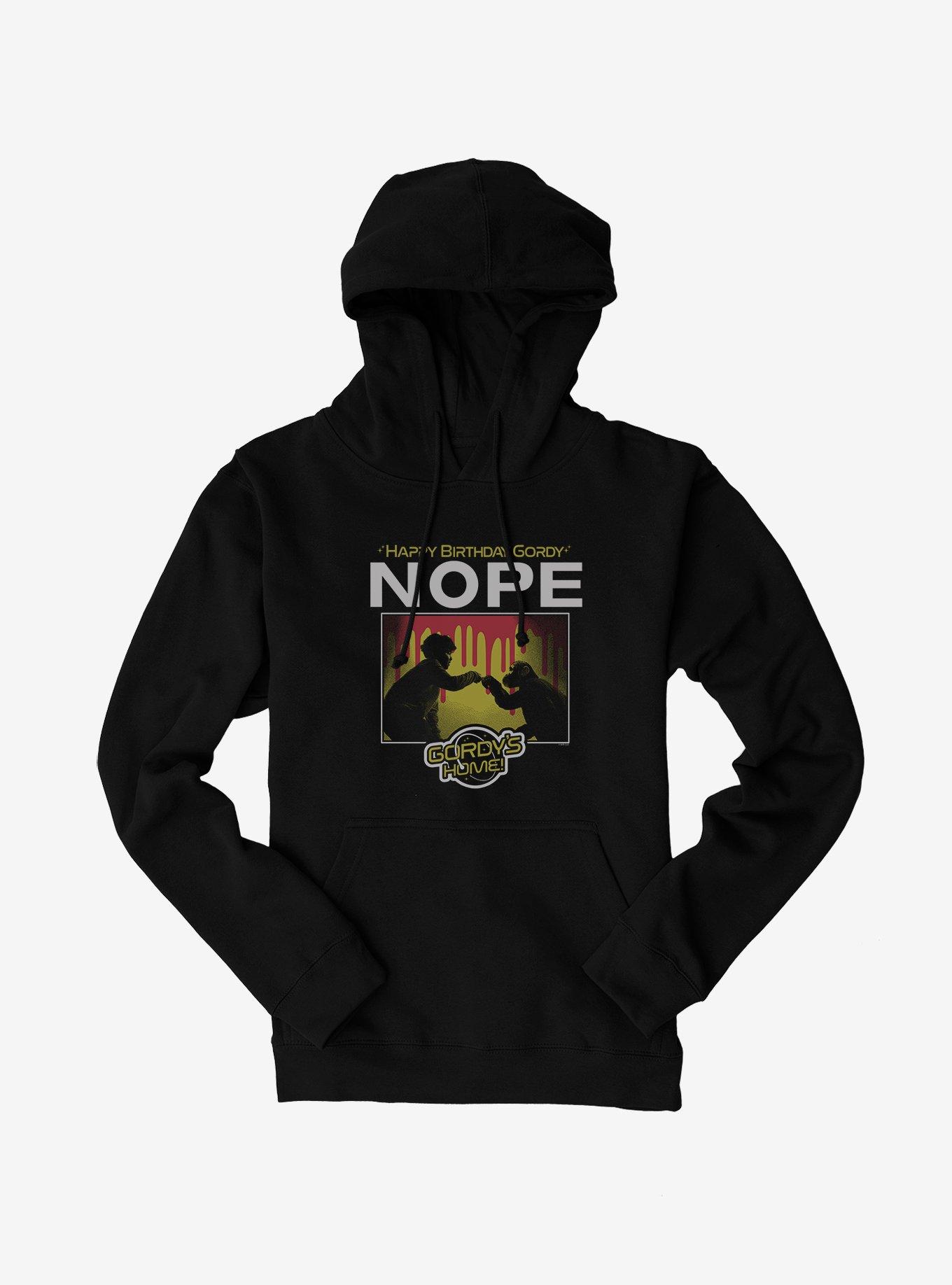 Nope Gordy's Birthday Hoodie, BLACK, hi-res