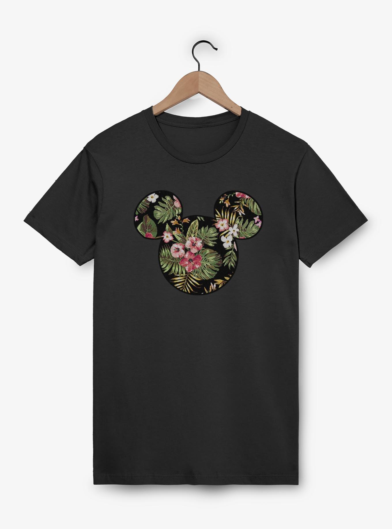 Disney Mickey Mouse Floral Mickey Head T-Shirt,New Products : American Fashion Style Bags On Sale