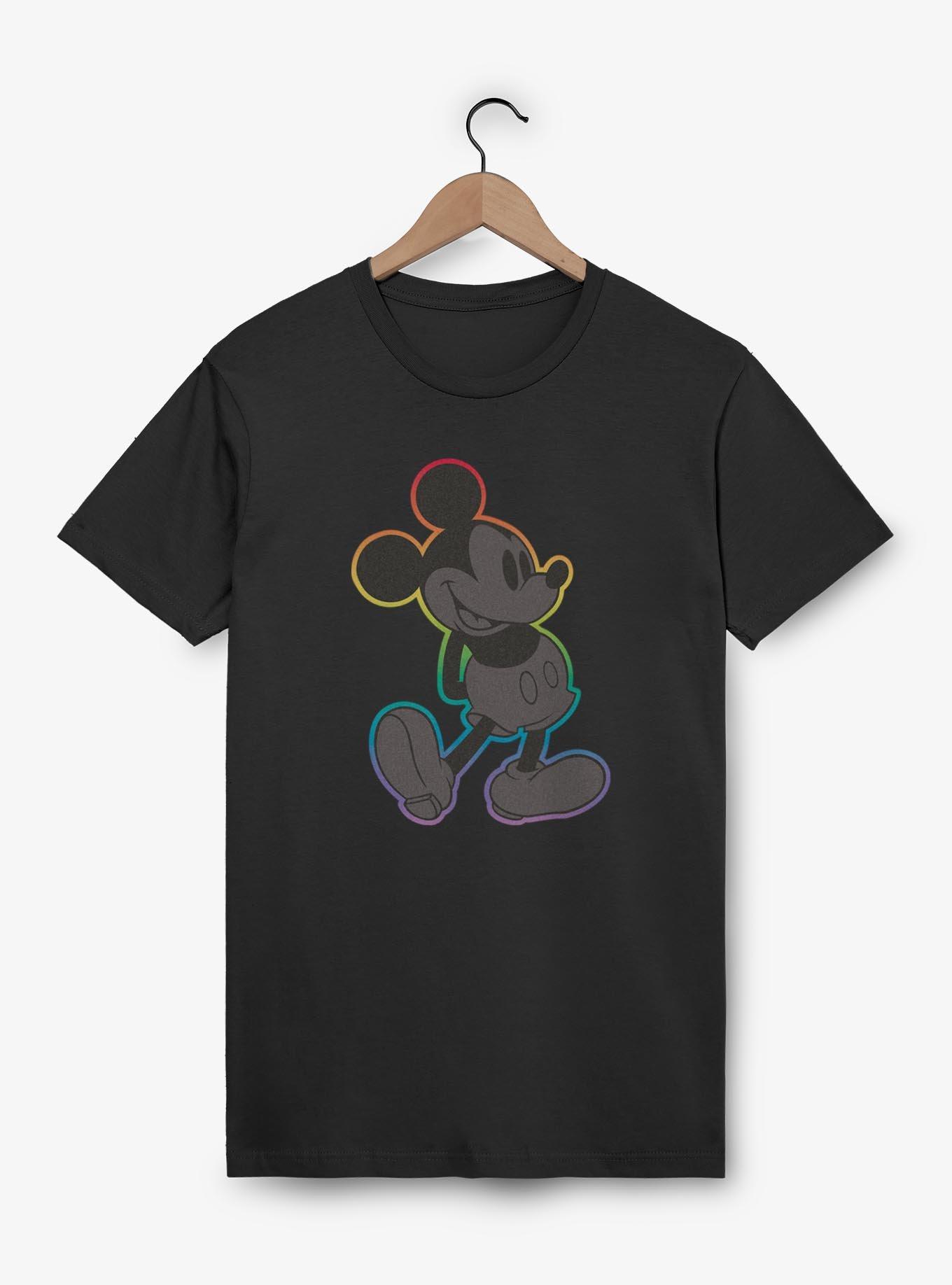 Disney Mickey Mouse Rainbow Outline T-Shirt, , hi-res