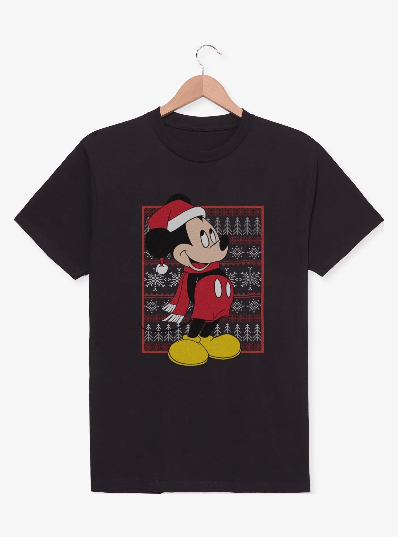 Disney Mickey Mouse Ugly Christmas Pattern T-Shirt,New Products : American Fashion Style Bags On Sale