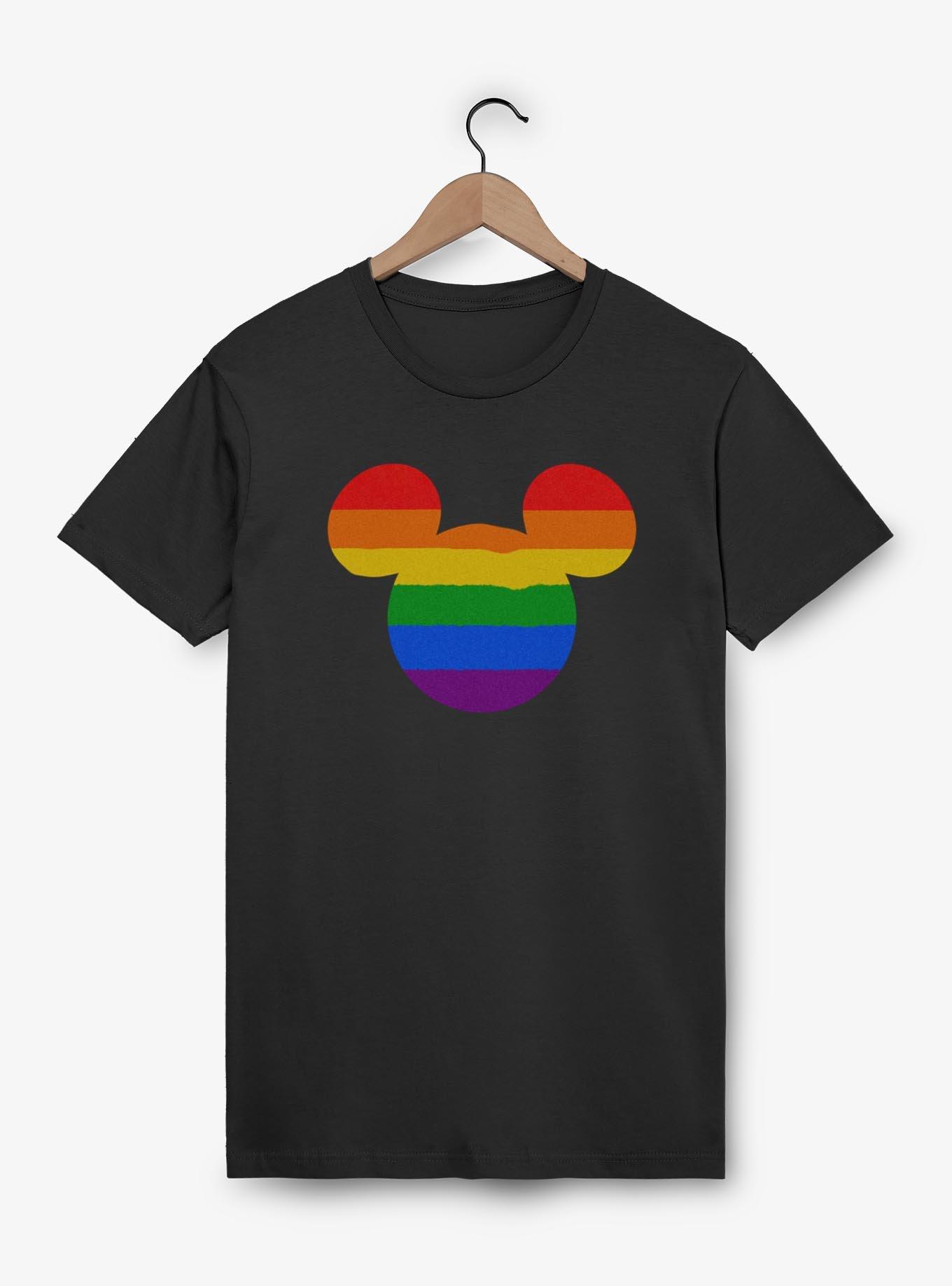 Disney Mickey Mouse Rainbow Ears Stripes  T-Shirt, , hi-res