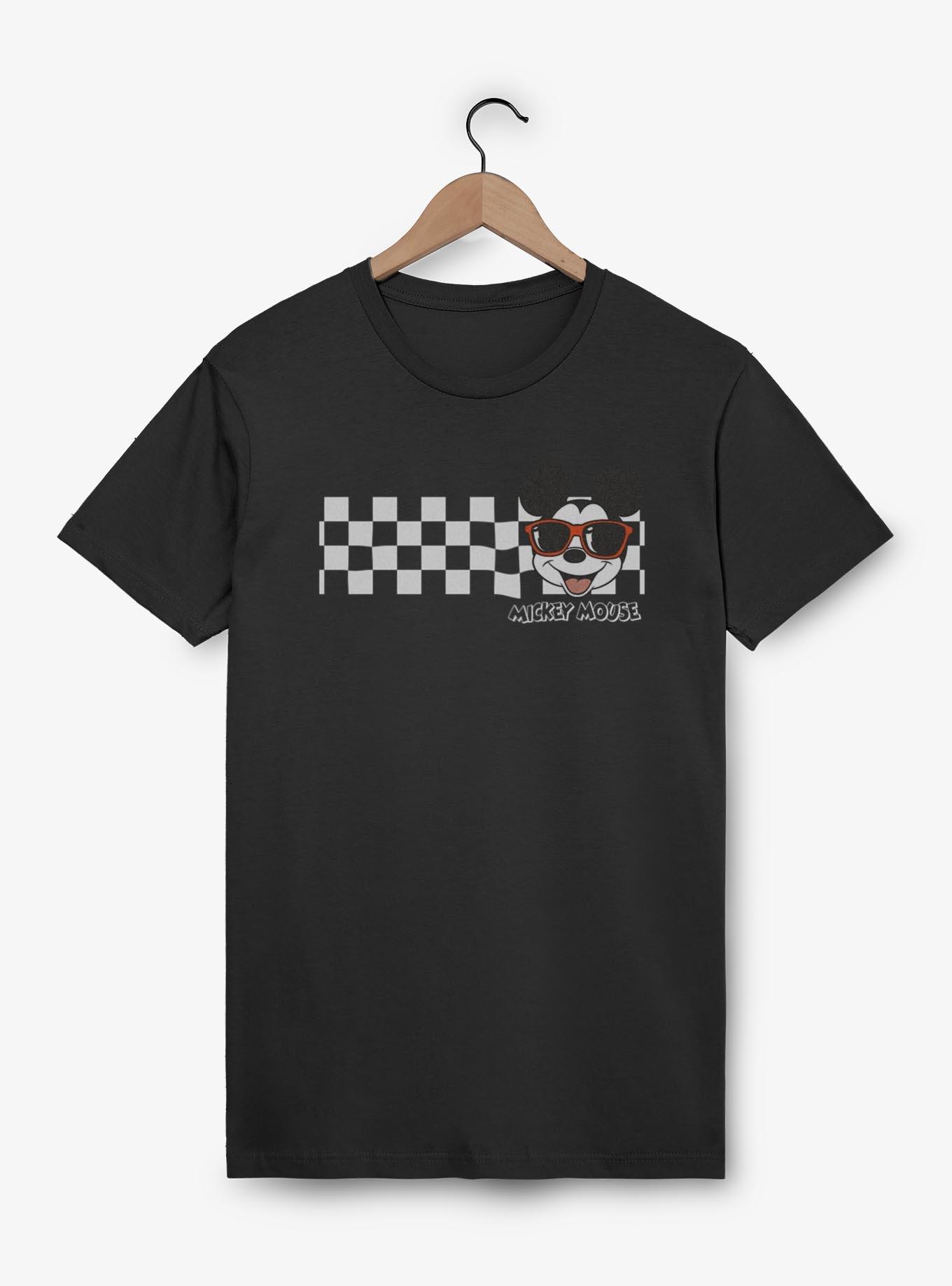 Disney Mickey Mouse Checker Flag  T-Shirt, BLACK, hi-res