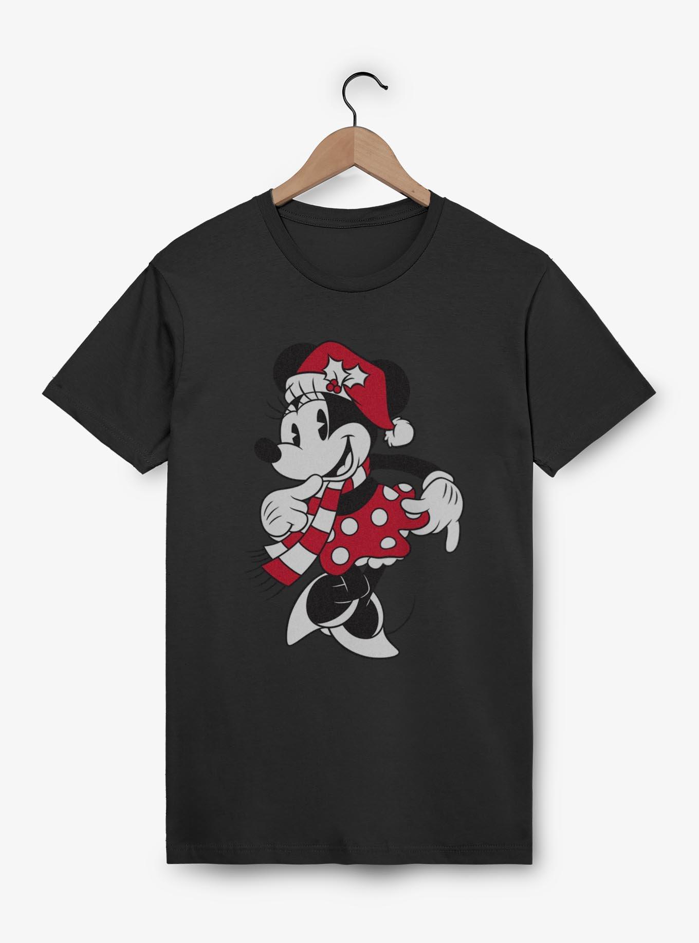 Disney Minnie Mouse Minnie Santa Hat T-Shirt, BLACK, hi-res