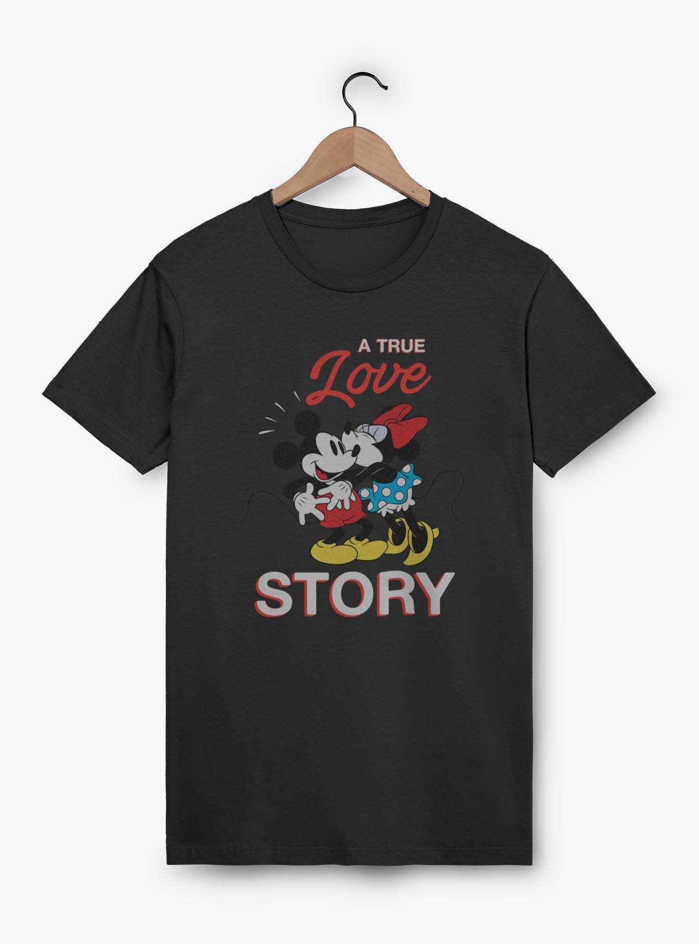 Disney Mickey Mouse & Minnie True Love Story T-Shirt, BLACK, hi-res