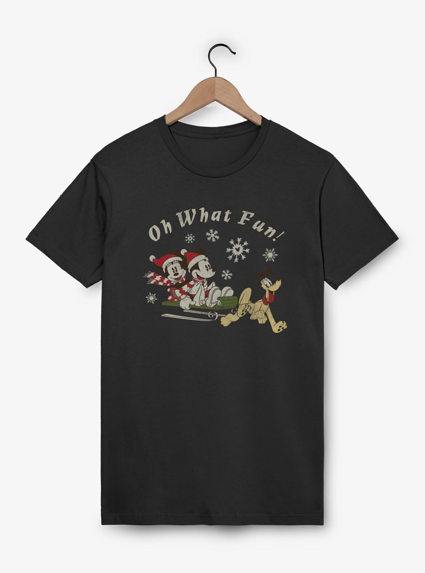 Disney Mickey Mouse Sled Dog Group T-Shirt, BLACK, hi-res