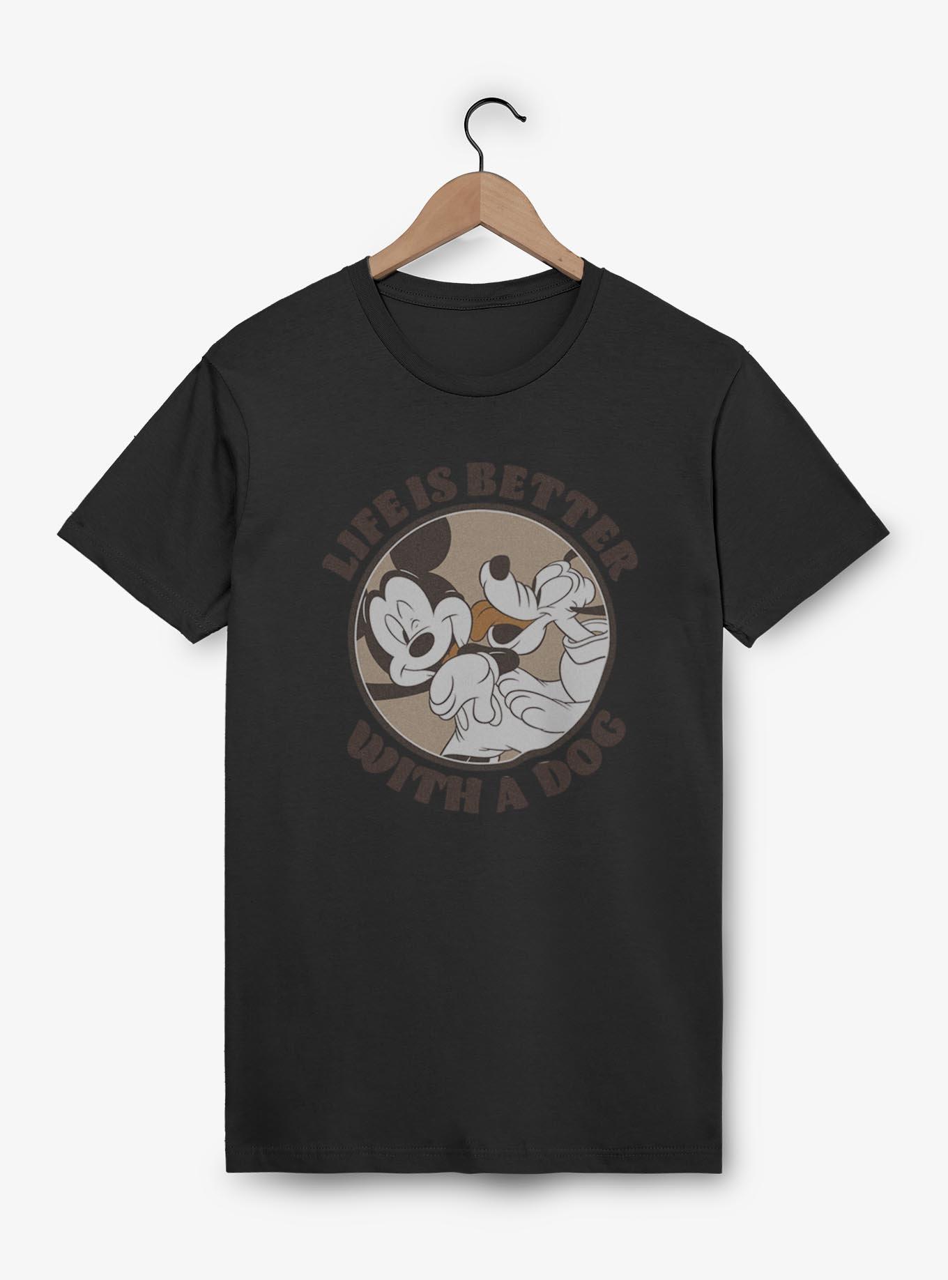 Disney Mickey Mouse Life Is Better With A Dog  T-Shirt, BLACK, hi-res
