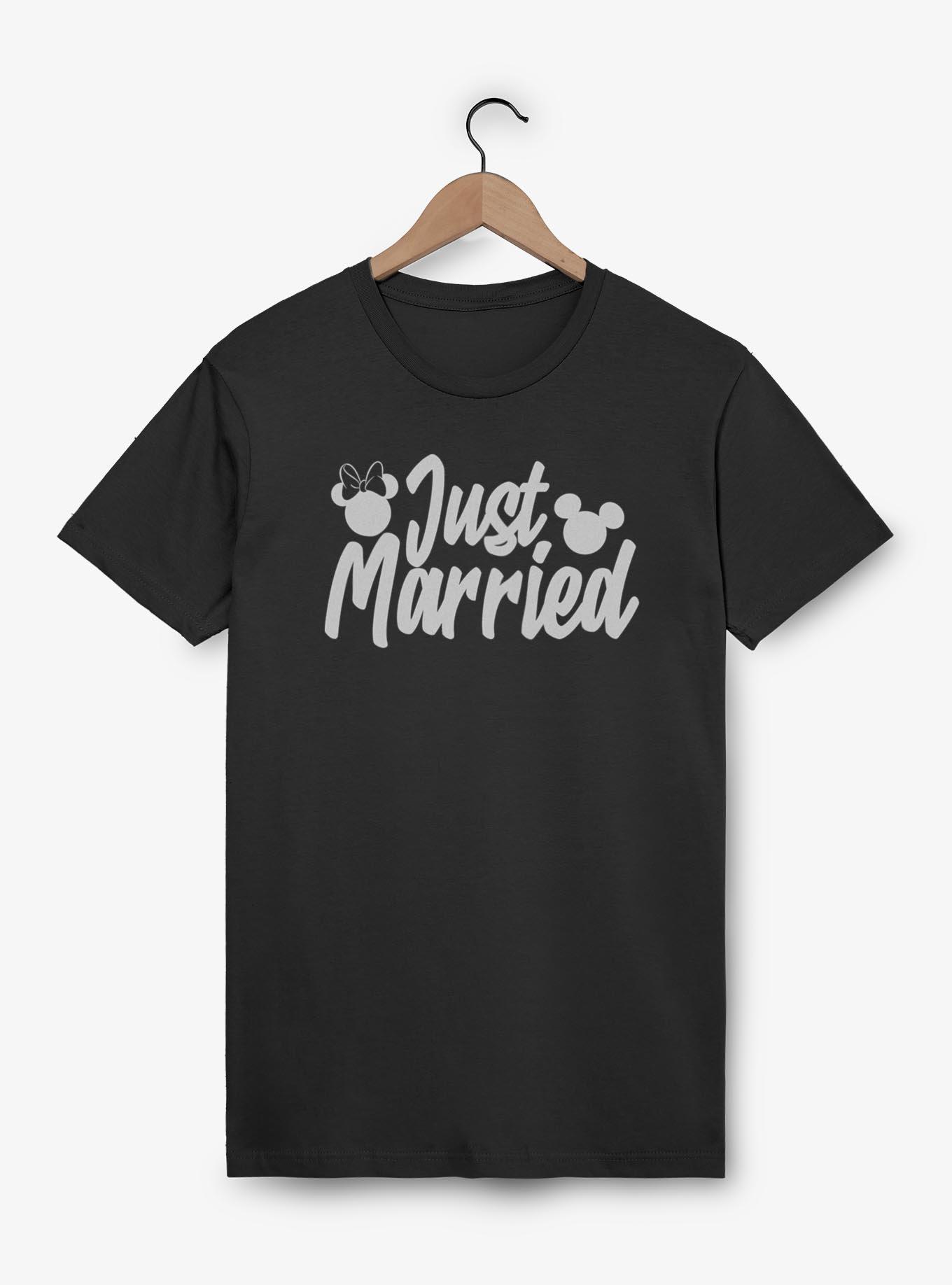 Disney Mickey Mouse Just Married Mice T-Shirt, BLACK, hi-res