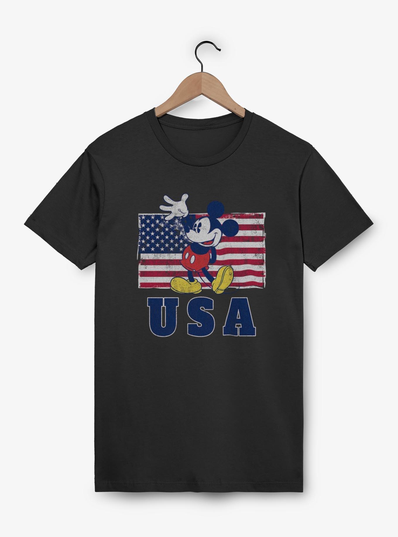 Disney Mickey Mouse USA Flag Mickey  T-Shirt, BLACK, hi-res