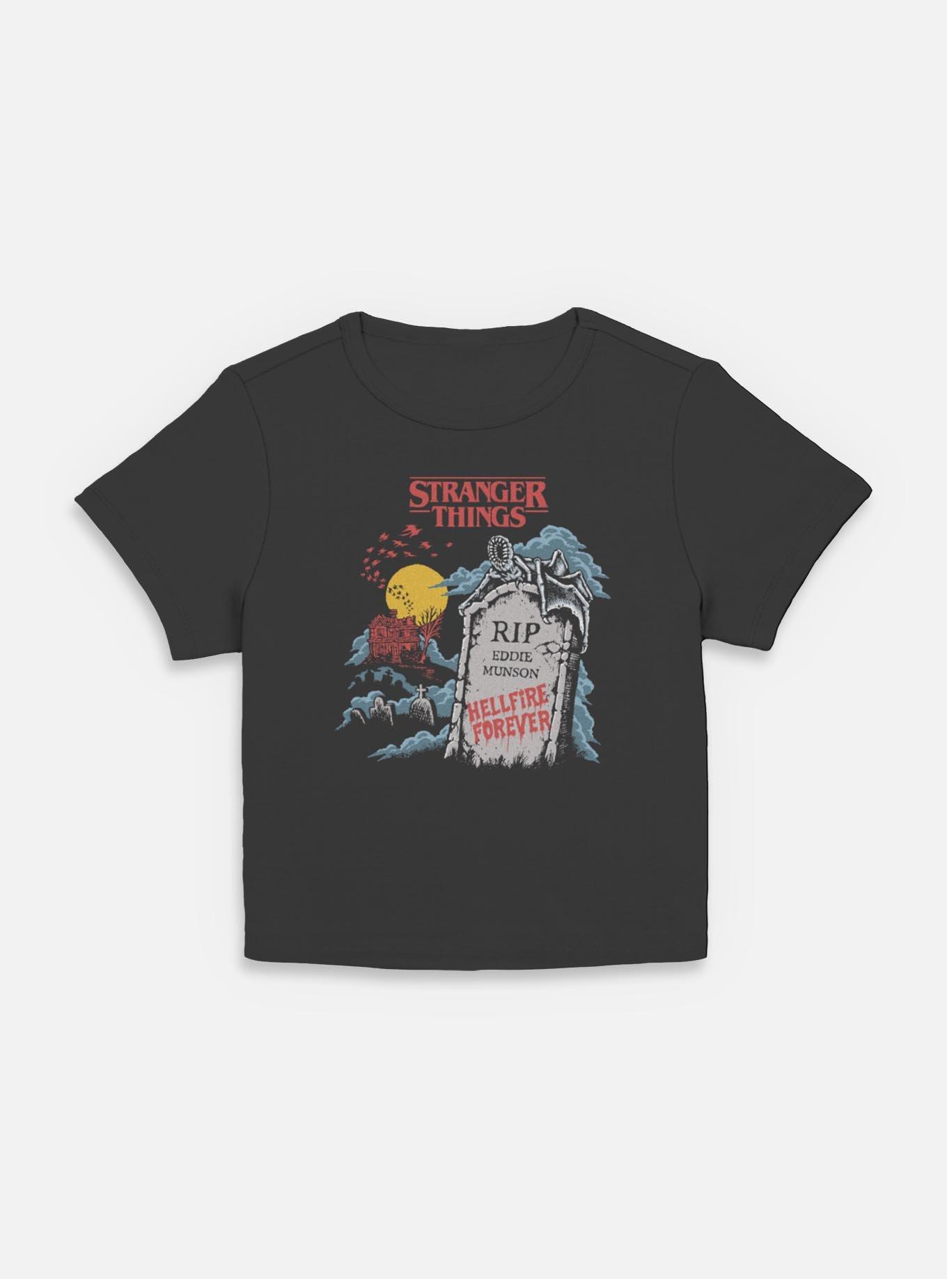 Stranger Things RIP Eddie Munson Hellfire Forever Womens Baby T-Shirt,New Products : American Fashion Style Bags On Sale
