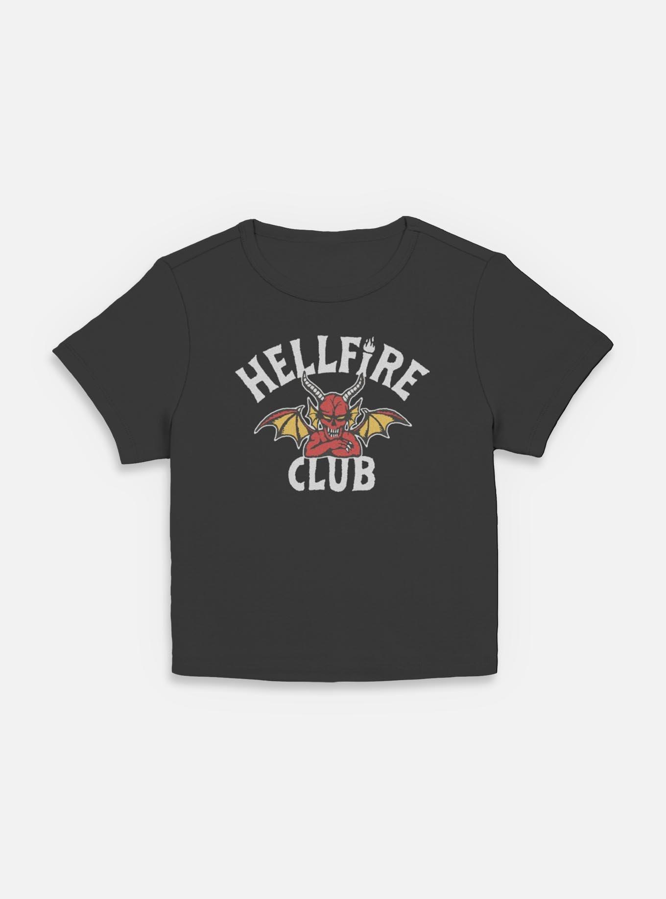 Stranger Things Devil Hellfire Club Logo Womens Baby T-Shirt, BLACK, hi-res