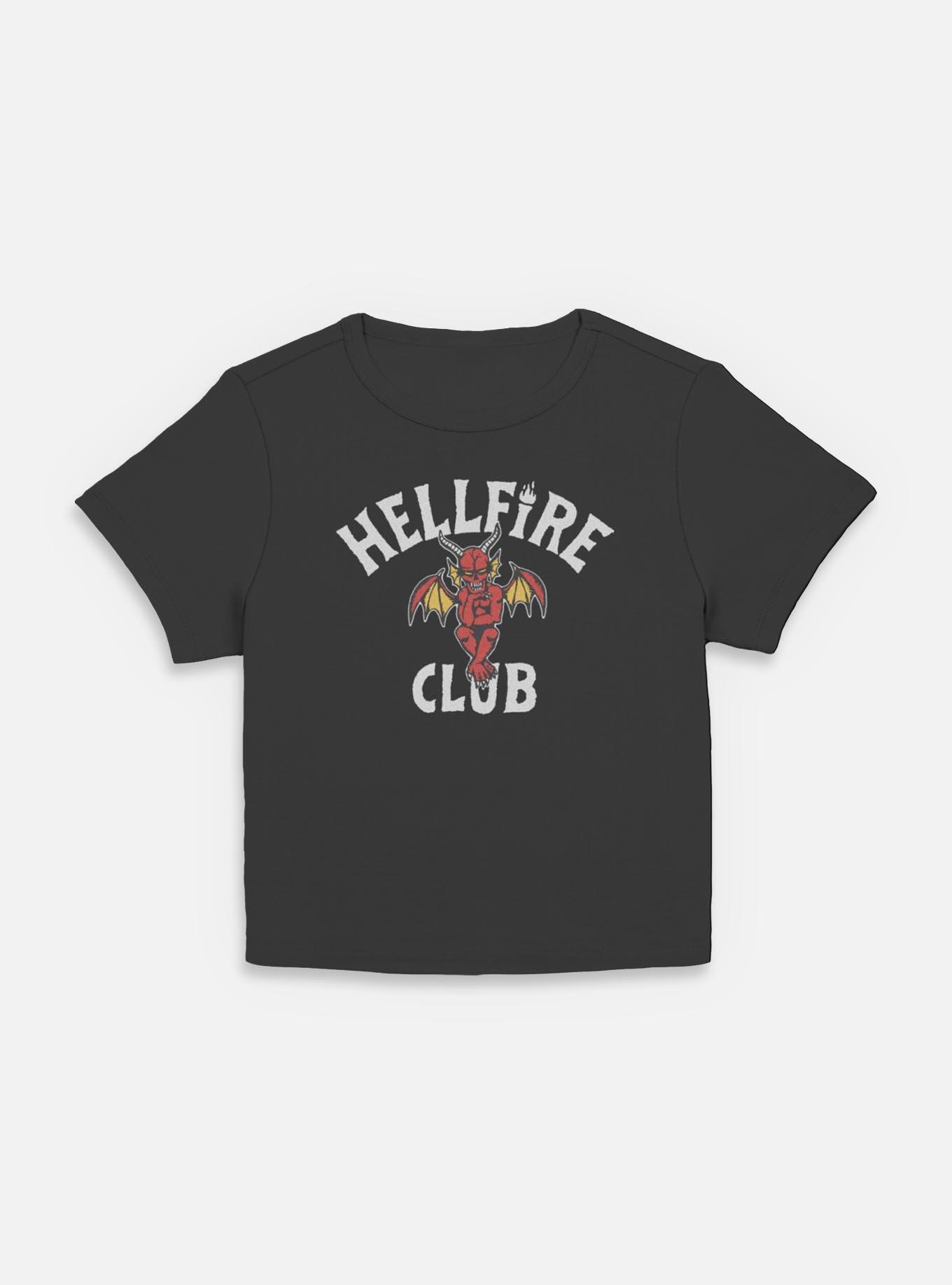 Stranger Things Hellfire Club Devil Frame Womens Baby T-Shirt, BLACK, hi-res